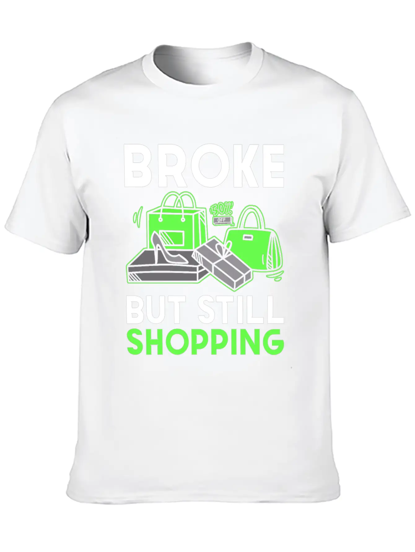 Shopping Unisex Short Sleeve Soft Cotton T-Shirt – Casual Everyday Wear