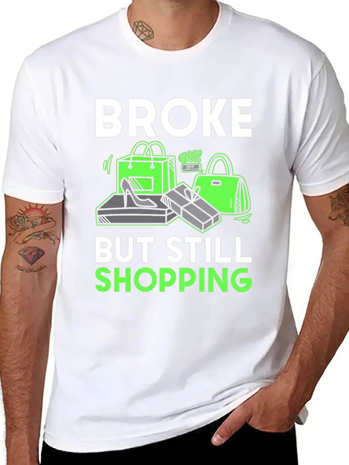 Shopping Unisex Short Sleeve Soft Cotton T-Shirt – Casual Everyday Wear