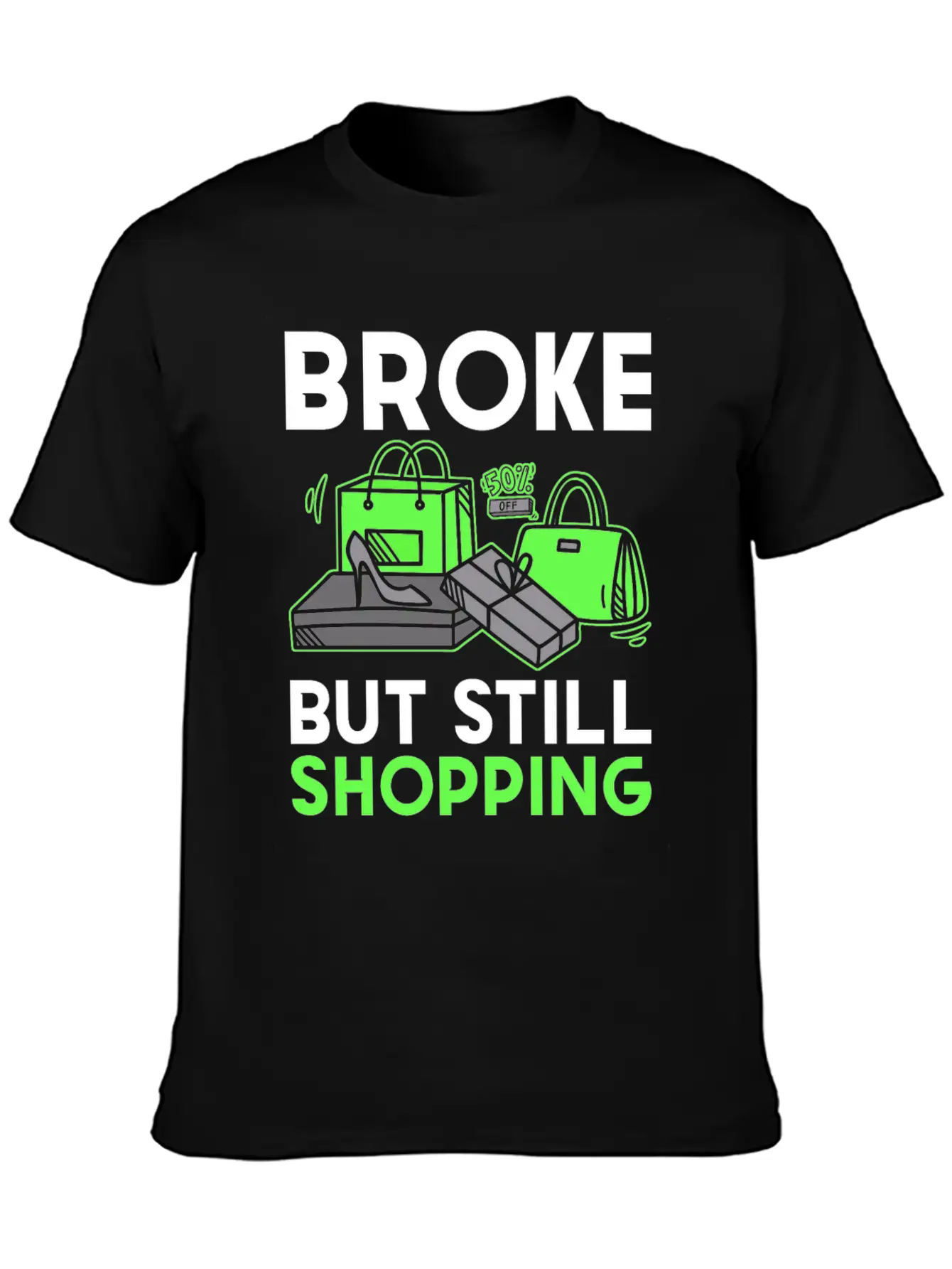 Shopping Unisex Short Sleeve Soft Cotton T-Shirt – Casual Everyday Wear