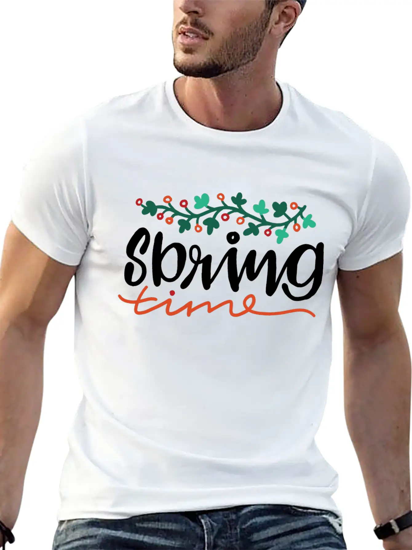 Spring Time Casual Graphic T-Shirt – Simple And Comfortable Daily Wear