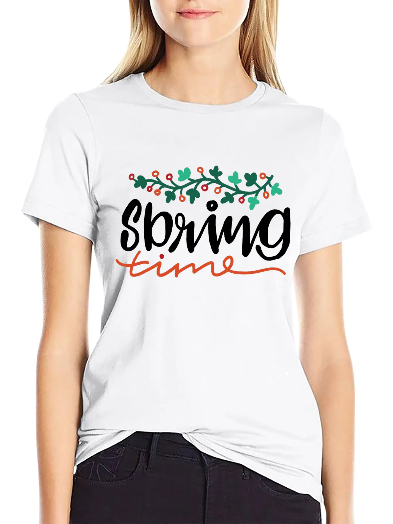 Spring Time Casual Graphic T-Shirt – Simple And Comfortable Daily Wear