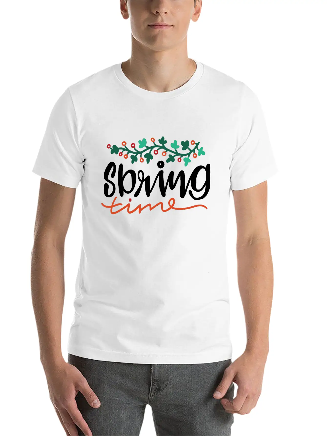 Spring Time Casual Graphic T-Shirt – Simple And Comfortable Daily Wear