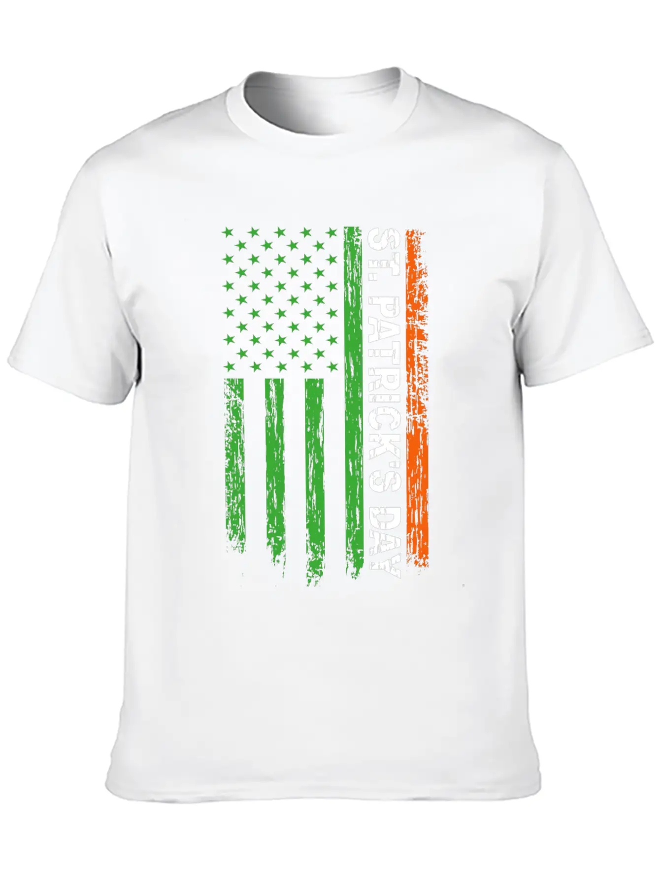 St. Patrick's Day America Flag Classic Cotton Tee – Unisex Comfort For Any Season