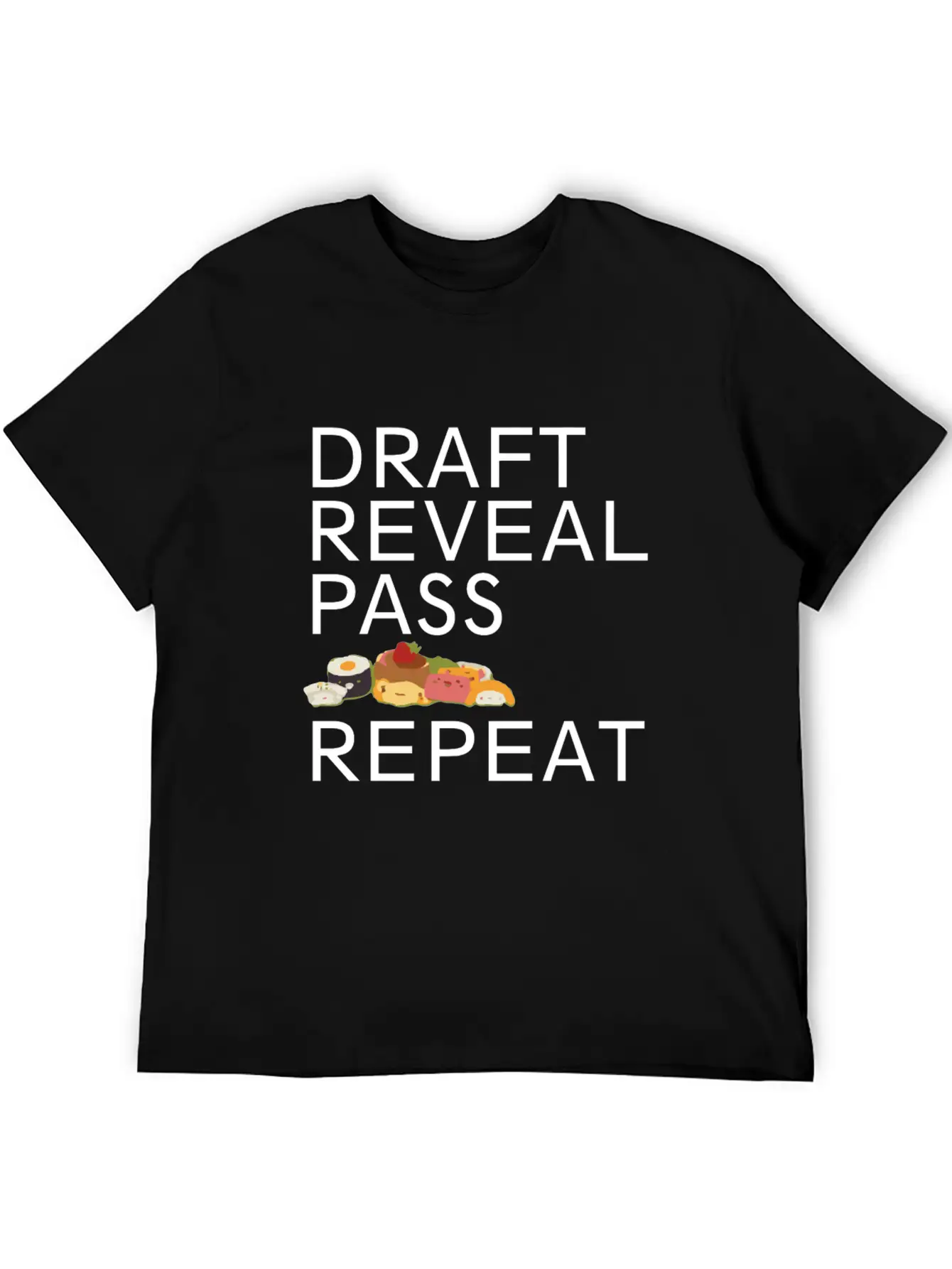 Sushi Go Repeat Board Game Clothing Tabletop Gamin Casual Graphic T-Shirt – Simple And Comfortable Daily Wear