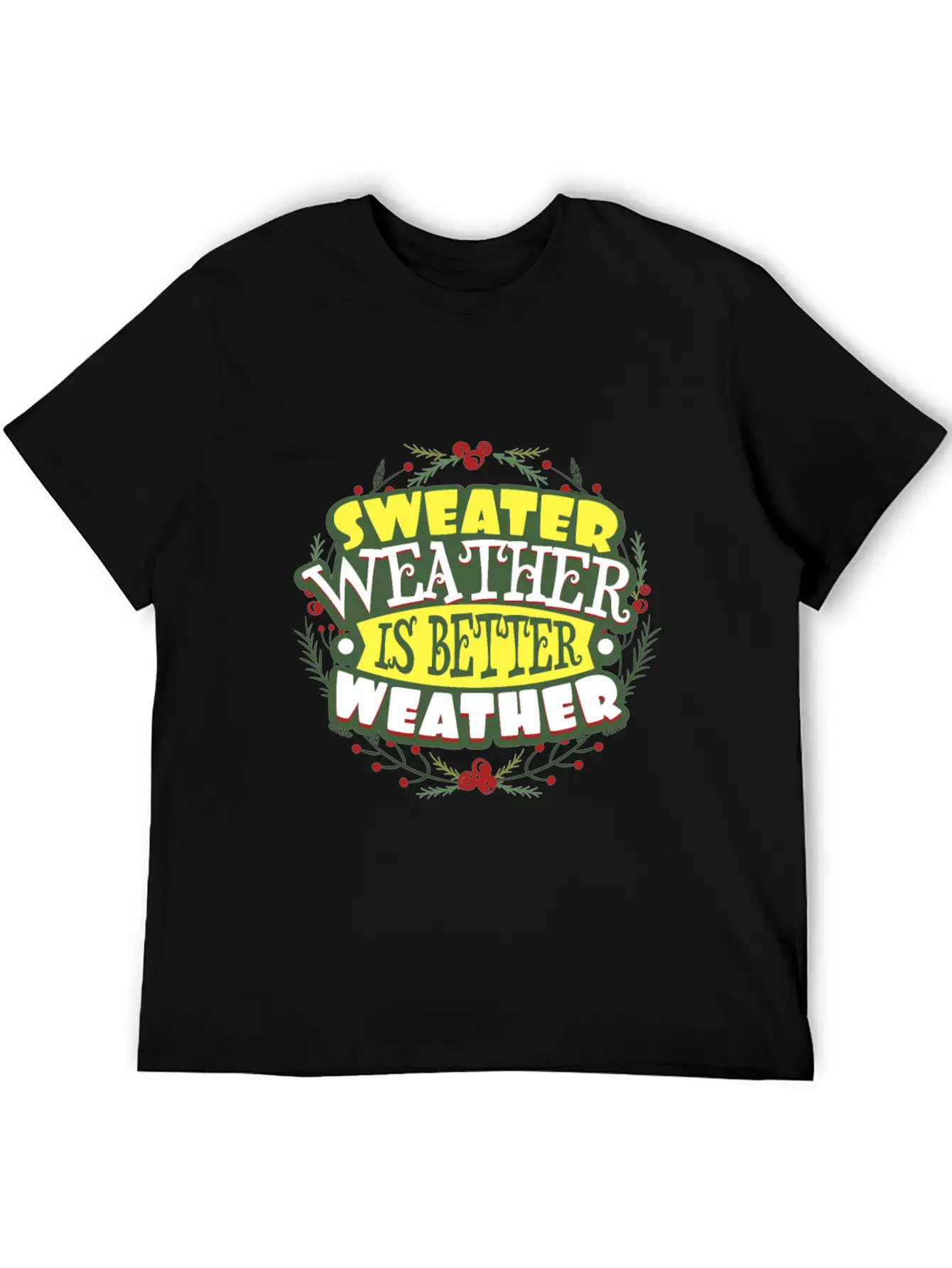 Sweater Weather Autumn Winter Casual Graphic T-Shirt – Simple And Comfortable Daily Wear