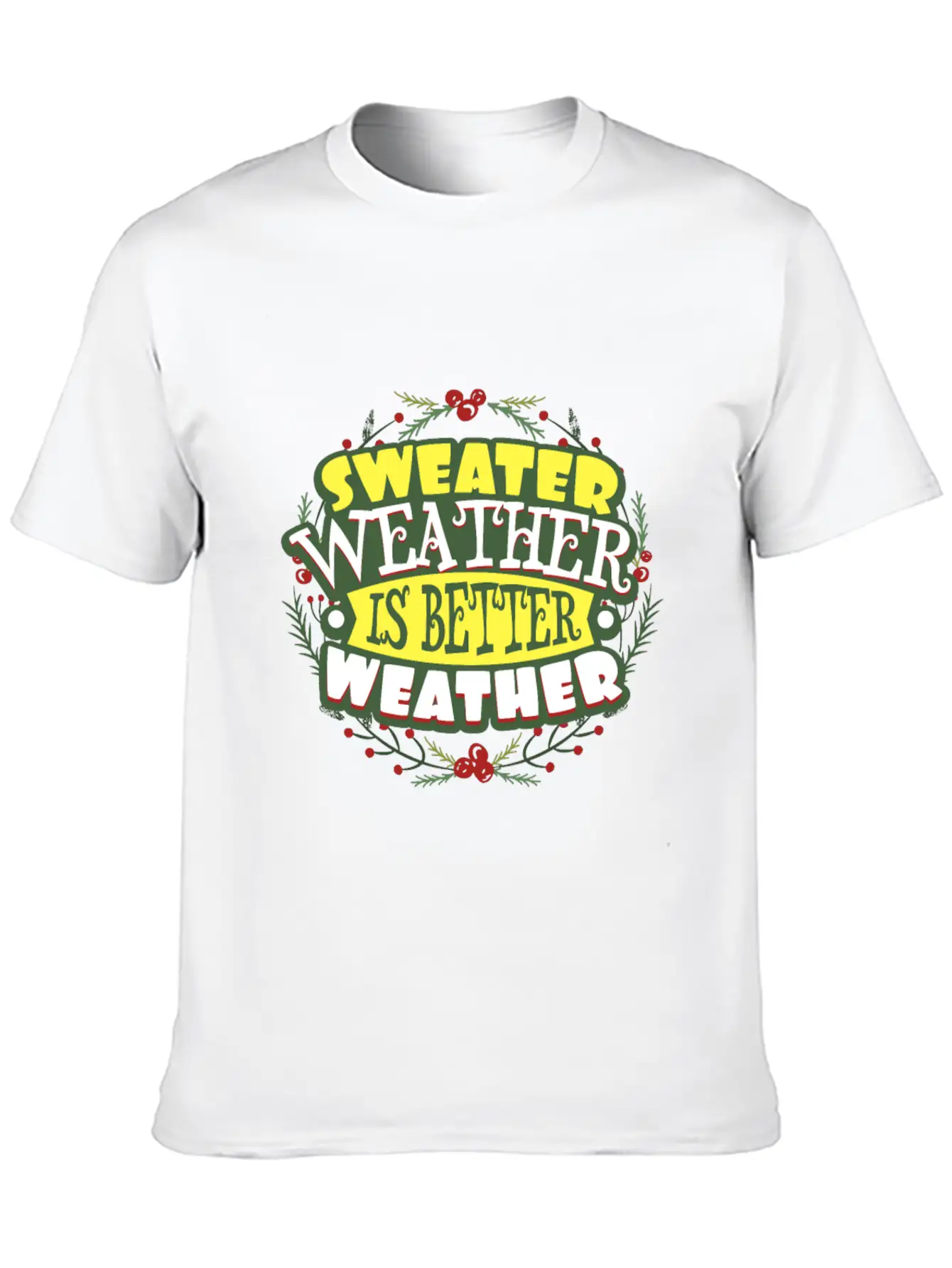 Sweater Weather Autumn Winter Casual Graphic T-Shirt – Simple And Comfortable Daily Wear