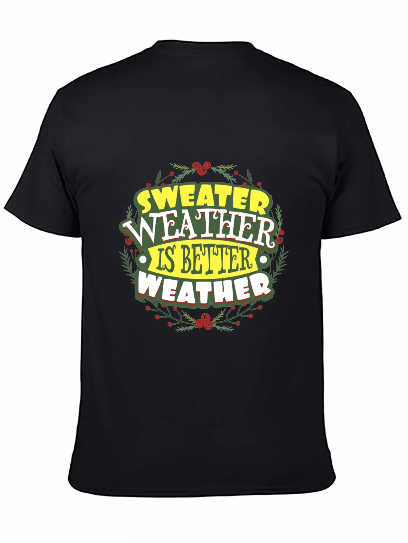 Sweater Weather Autumn Winter Casual Graphic T-Shirt – Simple And Comfortable Daily Wear