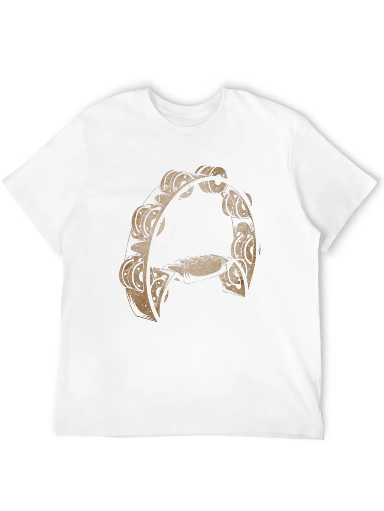 Tambourine Musical Instrument Player Musician Casual Graphic T-Shirt – Simple And Comfortable Daily Wear