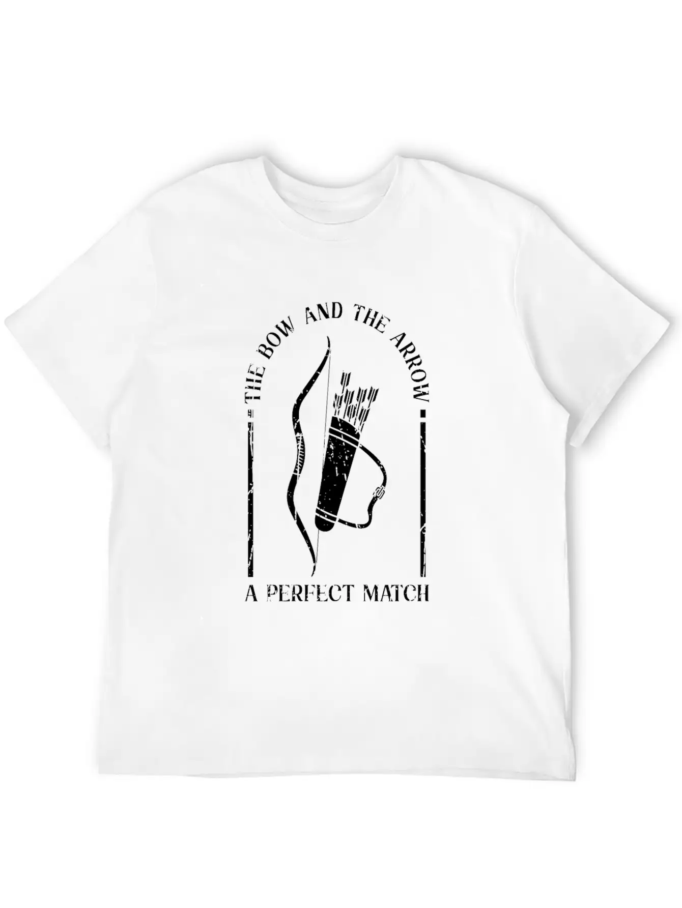 The Bow And The Arrow, A Perfect Match - Archery Casual Graphic T-Shirt – Simple And Comfortable Daily Wear