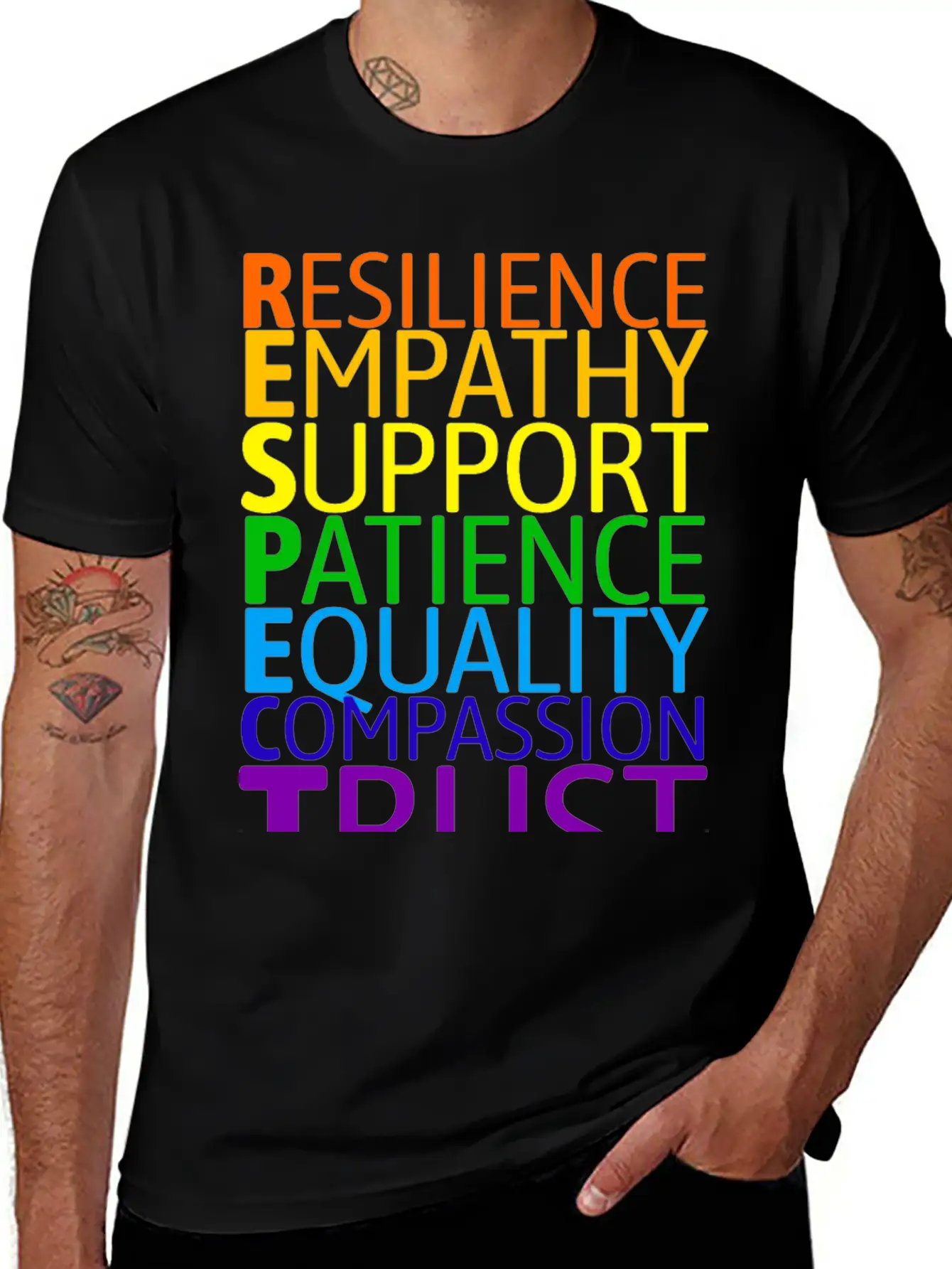 The Seven Rules Of Respect To Embrace Diversity Casual Graphic T-Shirt – Simple And Comfortable Daily Wear