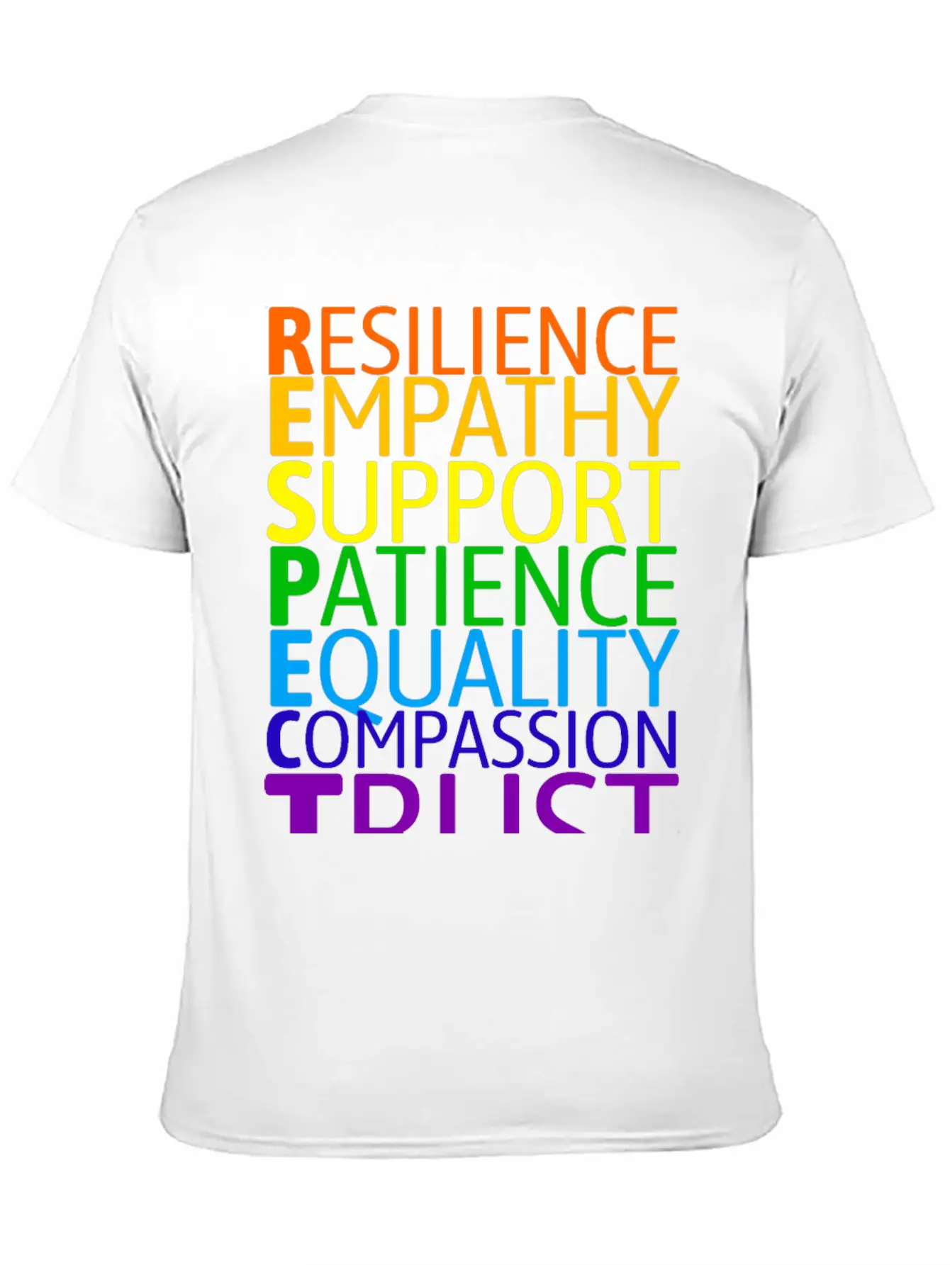 The Seven Rules Of Respect To Embrace Diversity Casual Graphic T-Shirt – Simple And Comfortable Daily Wear