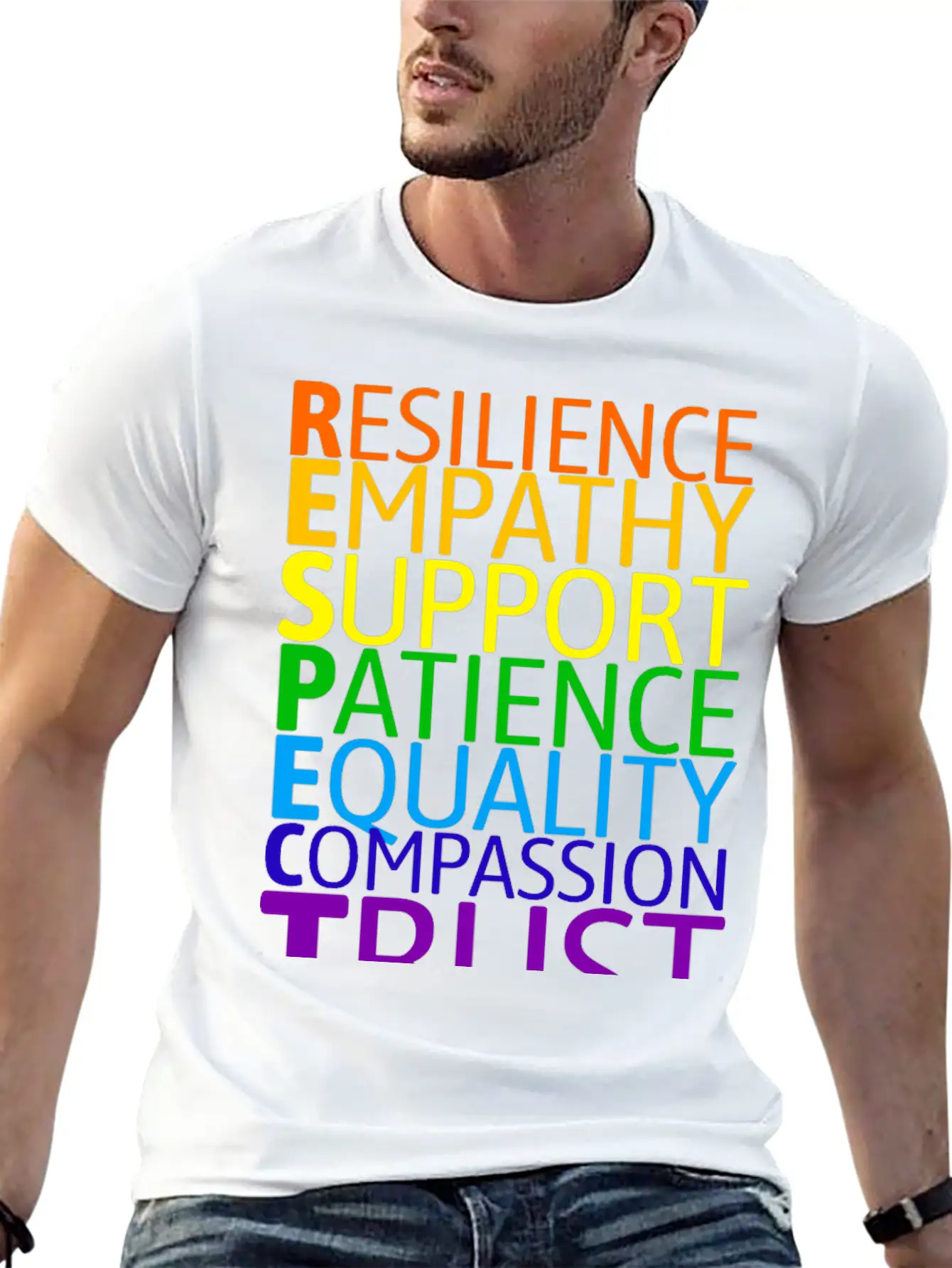 The Seven Rules Of Respect To Embrace Diversity Casual Graphic T-Shirt – Simple And Comfortable Daily Wear