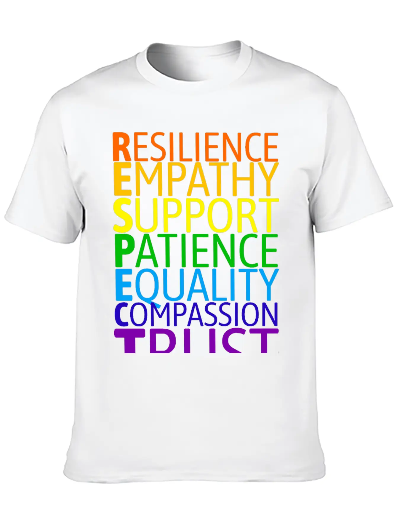 The Seven Rules Of Respect To Embrace Diversity Casual Graphic T-Shirt – Simple And Comfortable Daily Wear