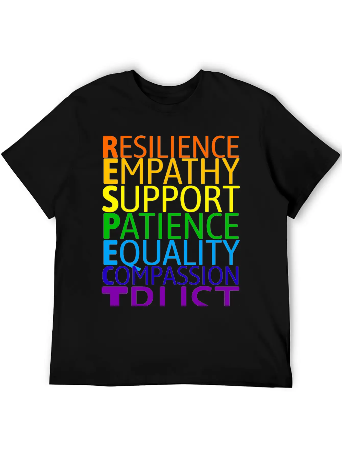 The Seven Rules Of Respect To Embrace Diversity Casual Graphic T-Shirt – Simple And Comfortable Daily Wear