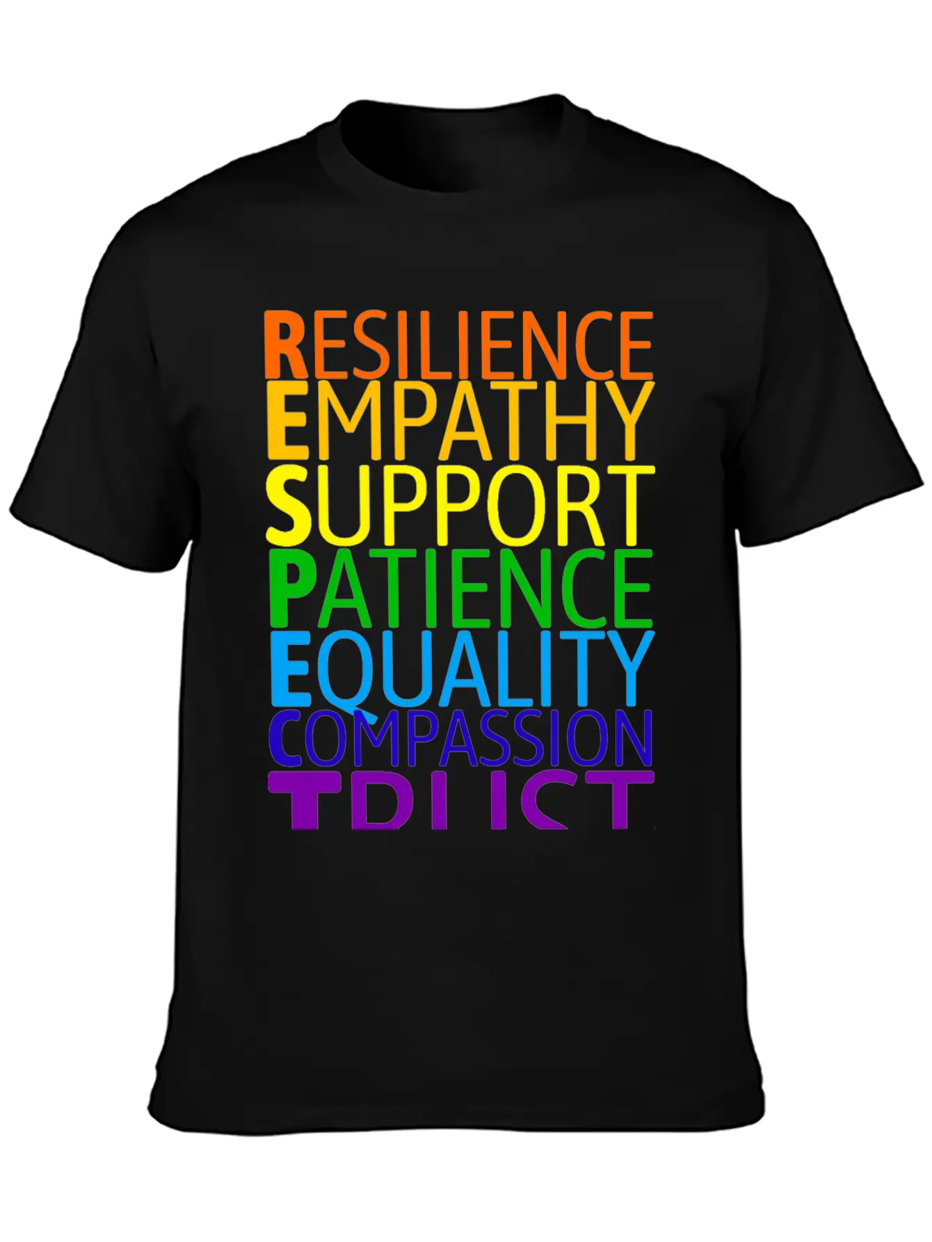 The Seven Rules Of Respect To Embrace Diversity Casual Graphic T-Shirt – Simple And Comfortable Daily Wear