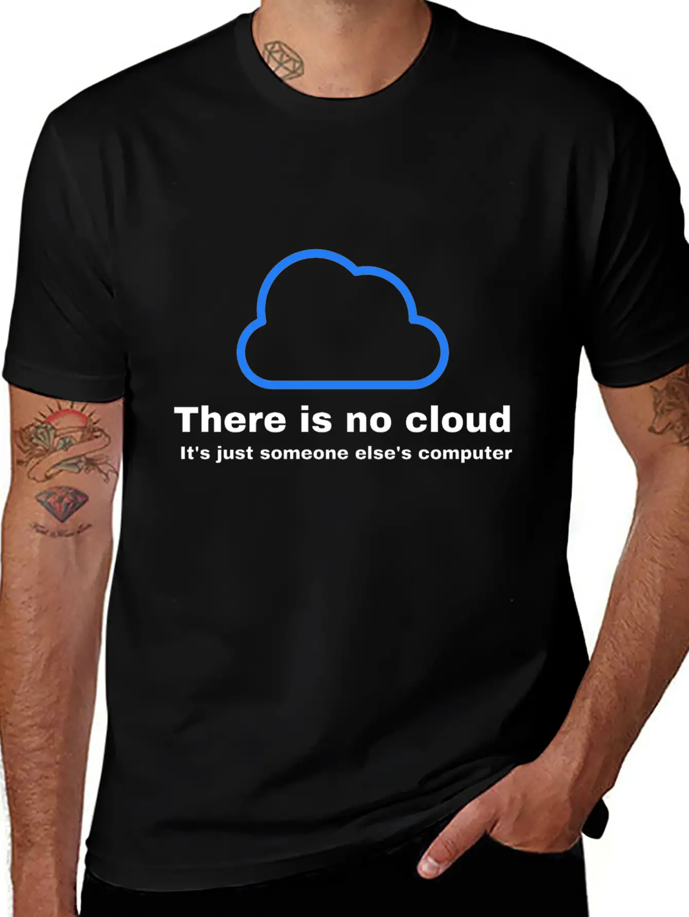 There Is No CLOUD Its Just Someone Else S Computer Simple Everyday Graphic Tee – Lightweight Summer Wear