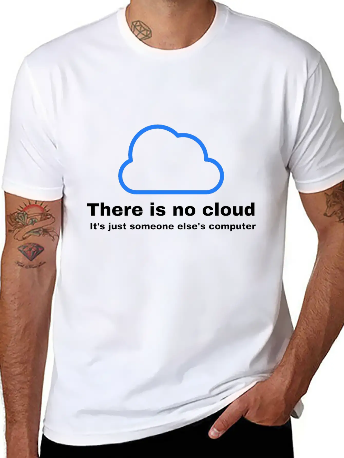 There Is No CLOUD Its Just Someone Else S Computer Simple Everyday Graphic Tee – Lightweight Summer Wear