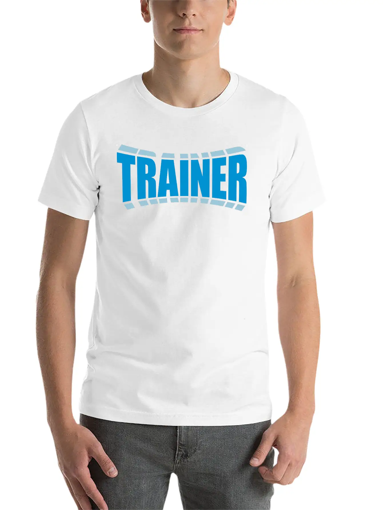 Trainer Logo Design Casual Graphic T-Shirt – Simple And Comfortable Daily Wear