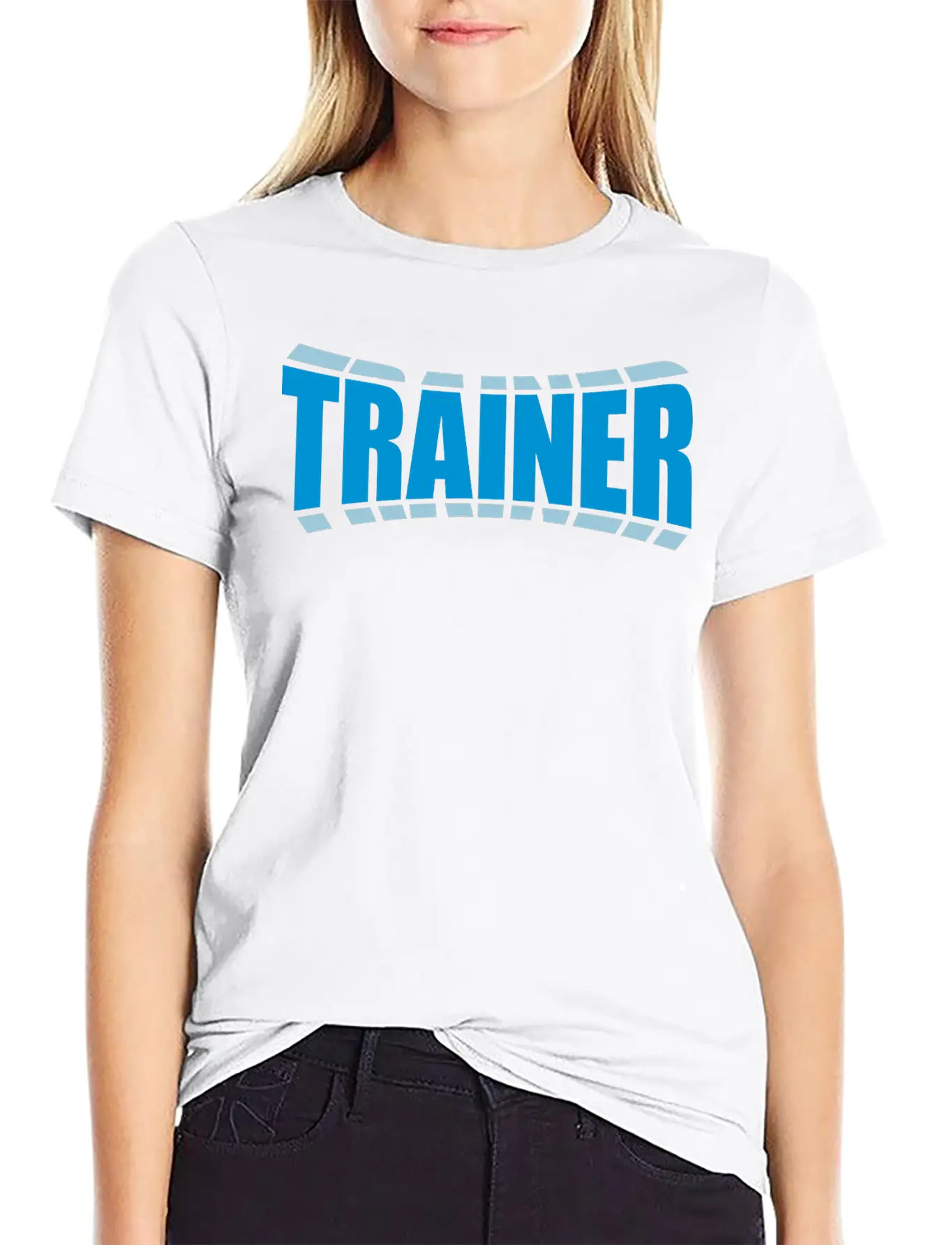 Trainer Logo Design Casual Graphic T-Shirt – Simple And Comfortable Daily Wear
