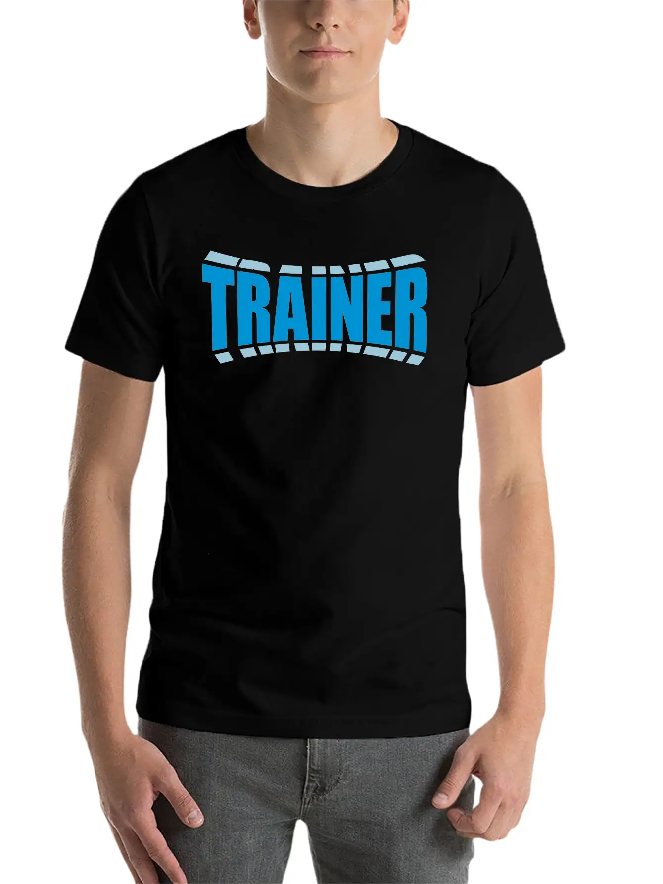 Trainer Logo Design Casual Graphic T-Shirt – Simple And Comfortable Daily Wear
