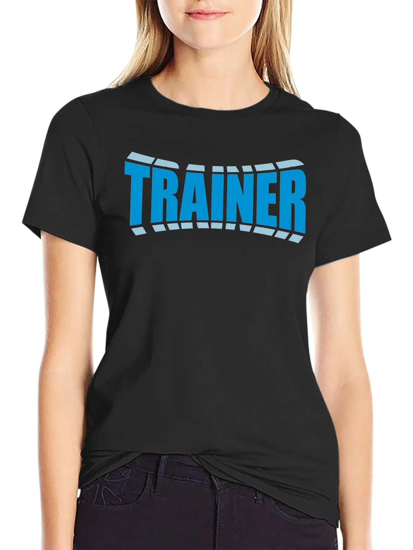 Trainer Logo Design Casual Graphic T-Shirt – Simple And Comfortable Daily Wear