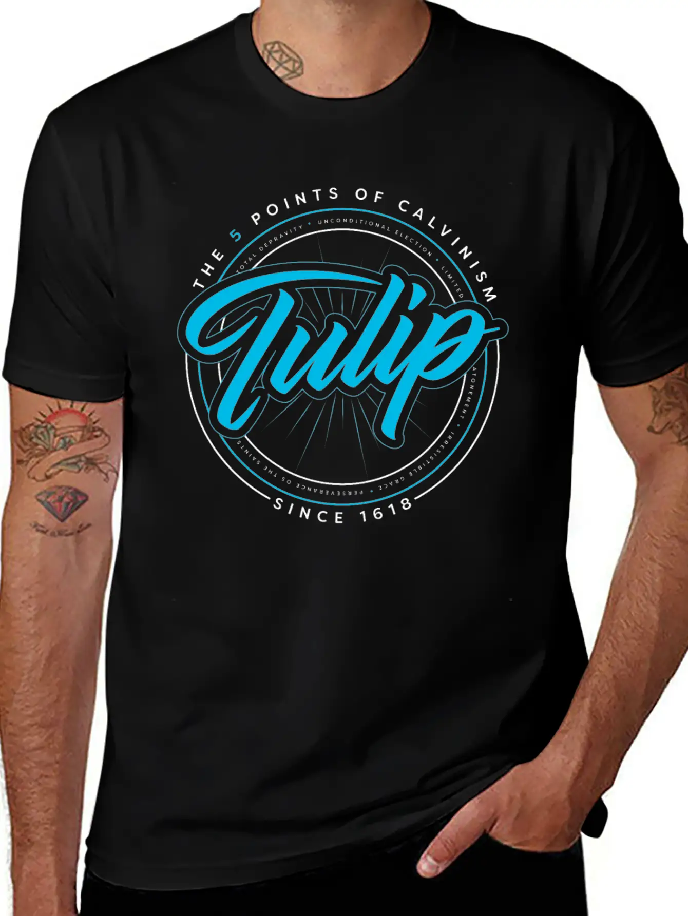 TULIP A Calvinist Christian Tshirt Casual Graphic T-Shirt – Simple And Comfortable Daily Wear