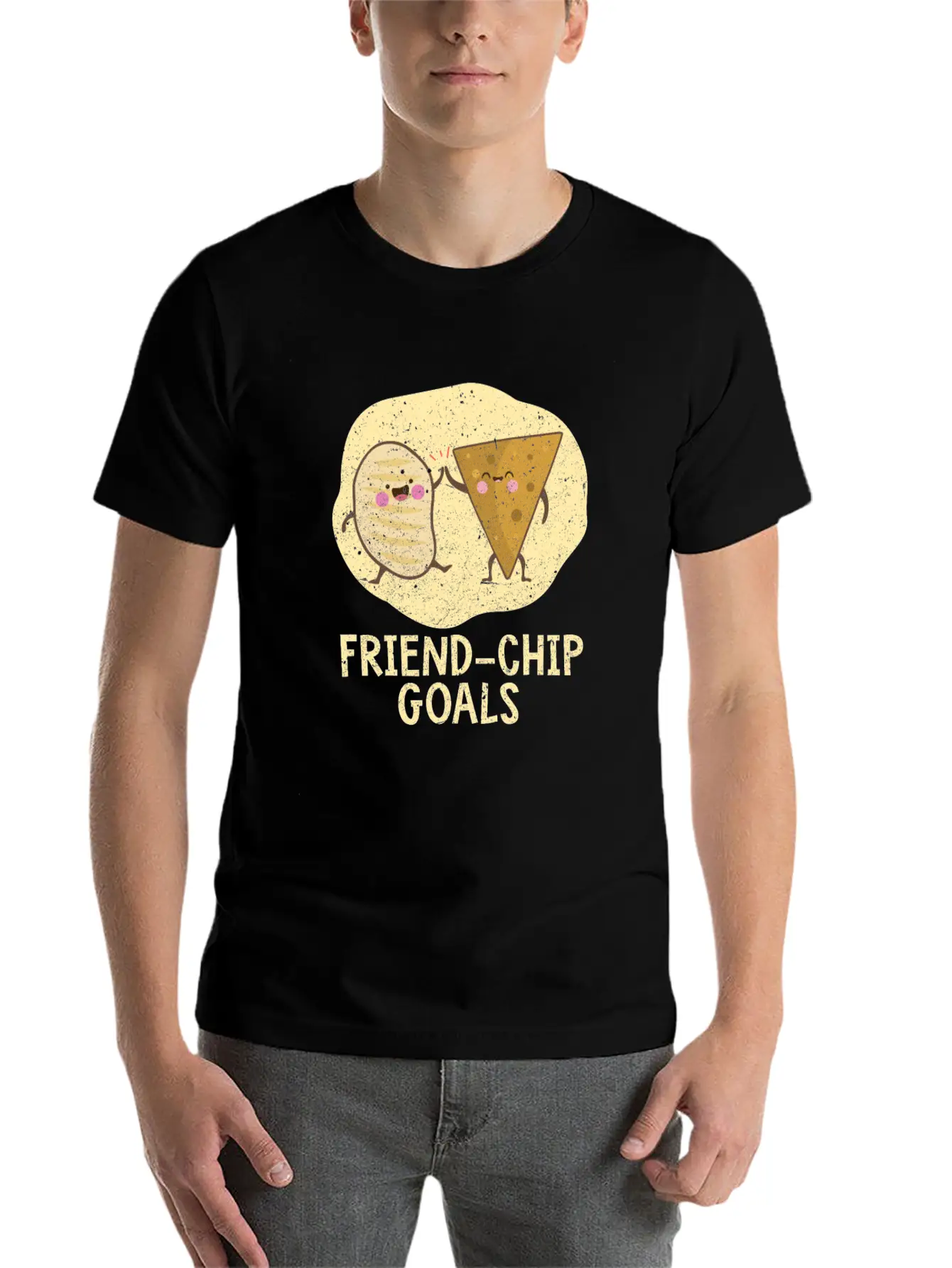 Valentines Day Friend-Chip Goals Essential Unisex Summer Tee – Soft Cotton Casual Fit