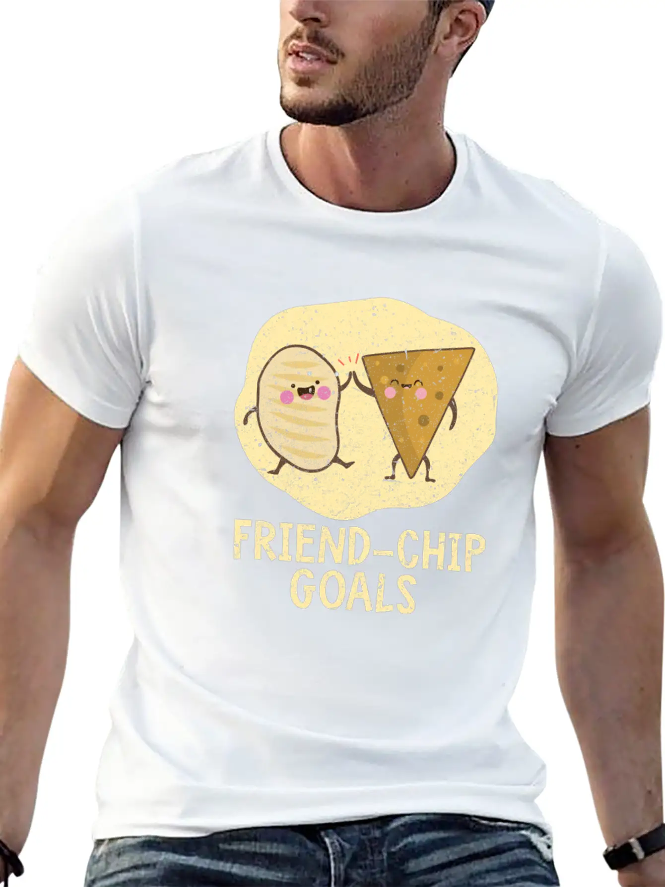 Valentines Day Friend-Chip Goals Essential Unisex Summer Tee – Soft Cotton Casual Fit