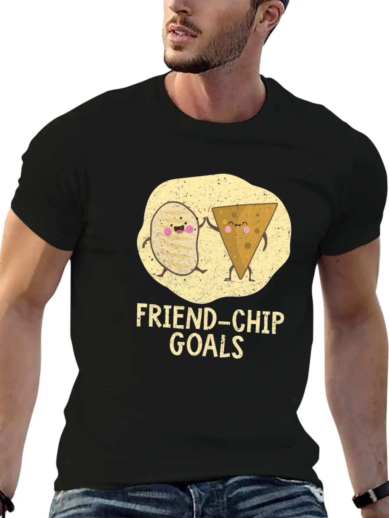 Valentines Day Friend-Chip Goals Essential Unisex Summer Tee – Soft Cotton Casual Fit