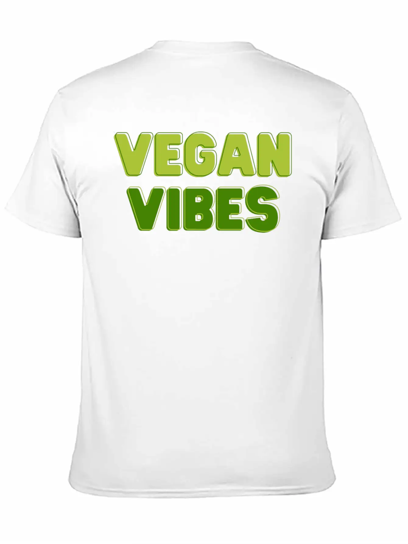 Vegan Vibes In Greens | Funky Vegan Design Essential Unisex Summer Tee – Soft Cotton Casual Fit
