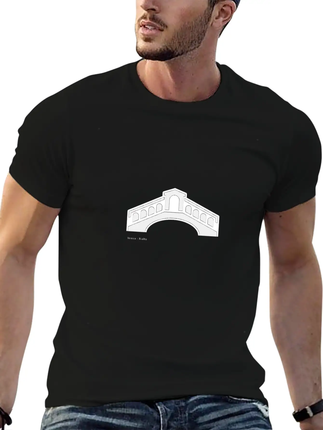 Venice Rialto Bridge City Icon Casual Graphic T-Shirt – Simple And Comfortable Daily Wear