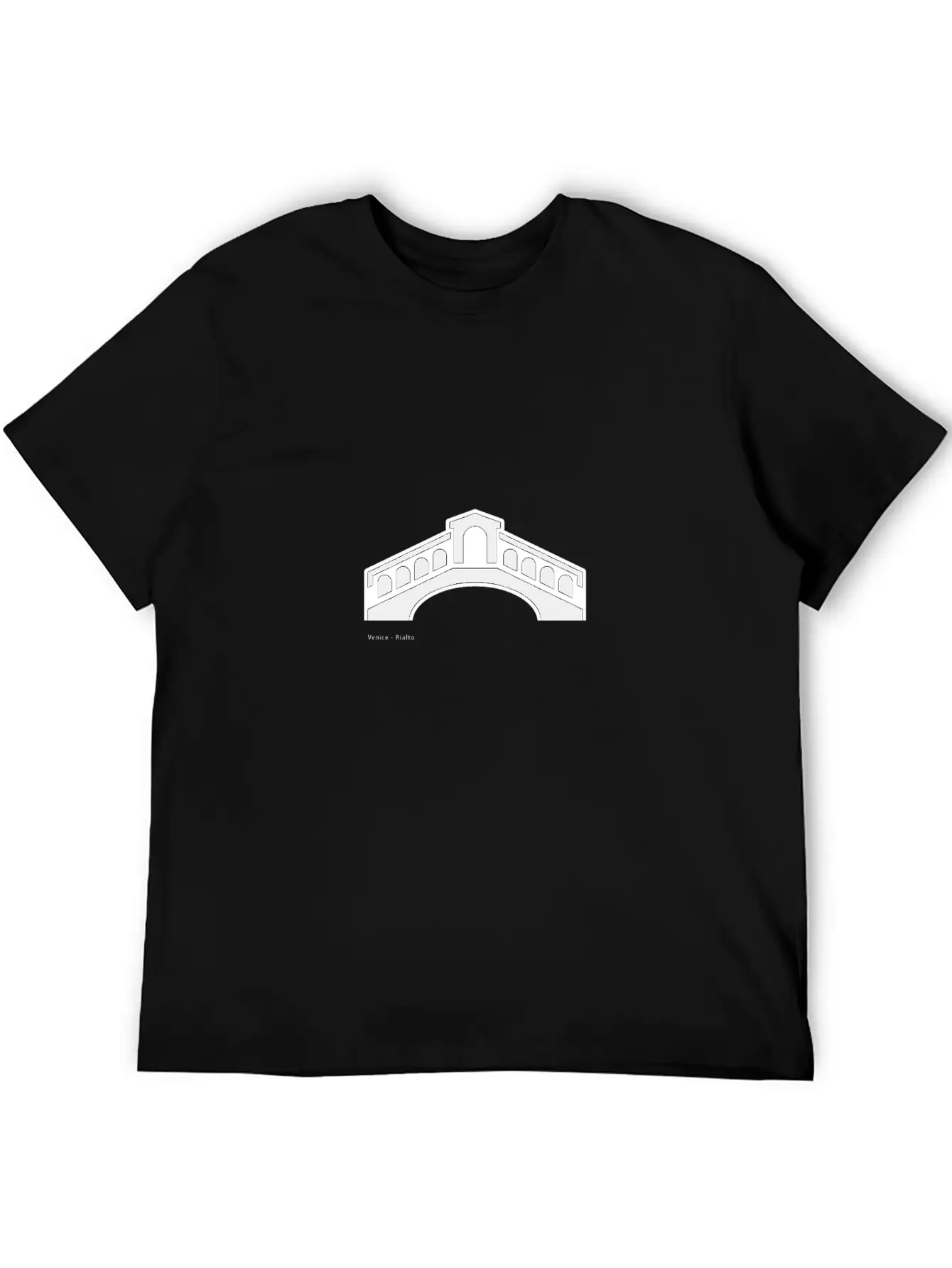 Venice Rialto Bridge City Icon Casual Graphic T-Shirt – Simple And Comfortable Daily Wear