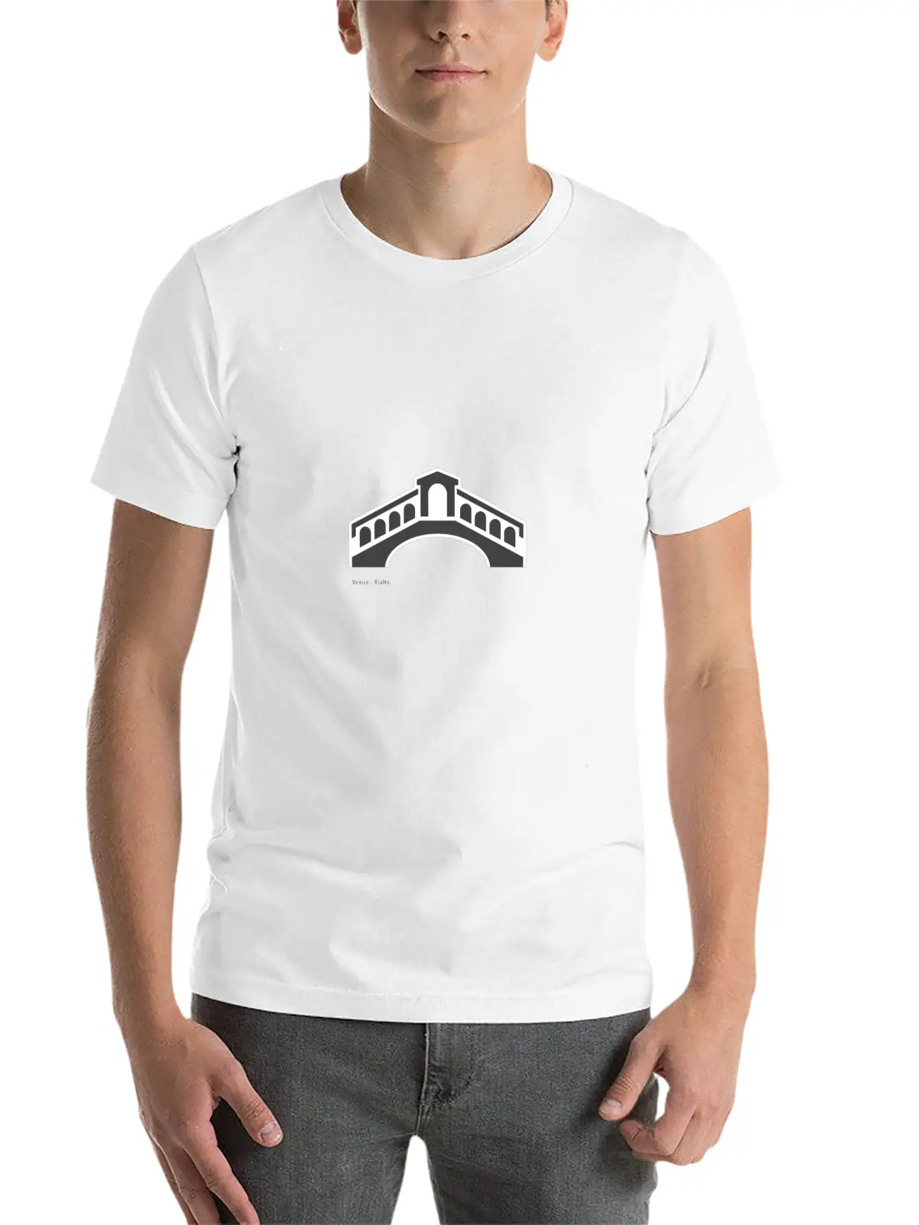 Venice Rialto Bridge City Icon Casual Graphic T-Shirt – Simple And Comfortable Daily Wear