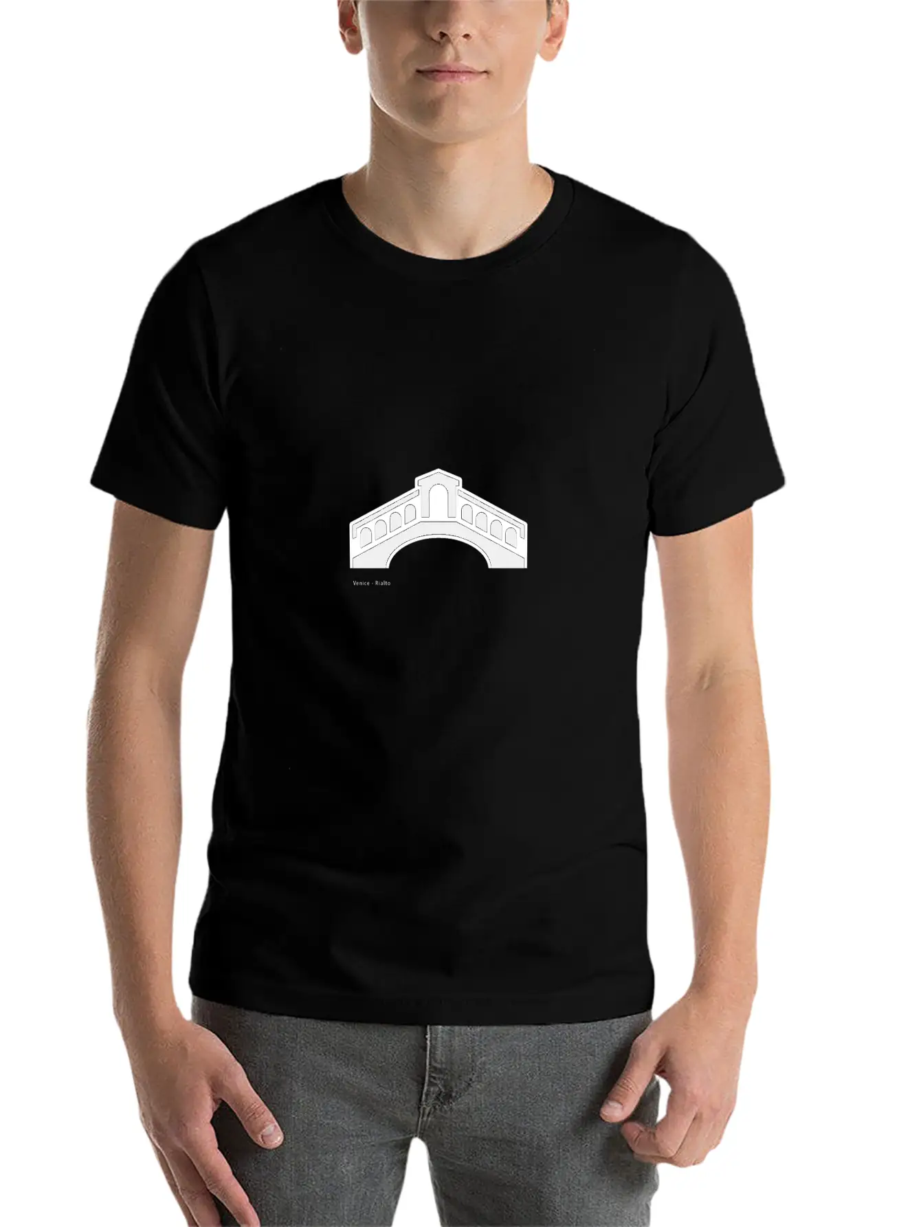 Venice Rialto Bridge City Icon Casual Graphic T-Shirt – Simple And Comfortable Daily Wear