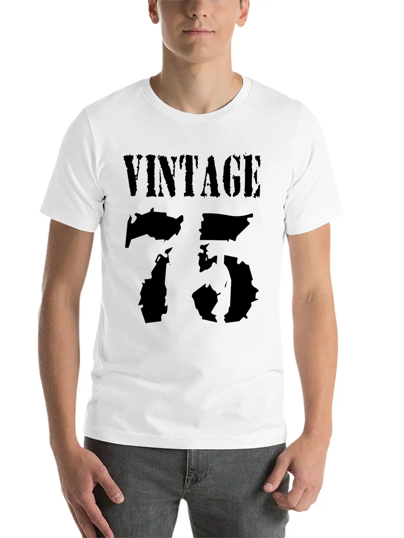 Vintage 1975 - Vintage 75 - Party Vector Essential Unisex Summer Tee – Soft Cotton Casual Fit
