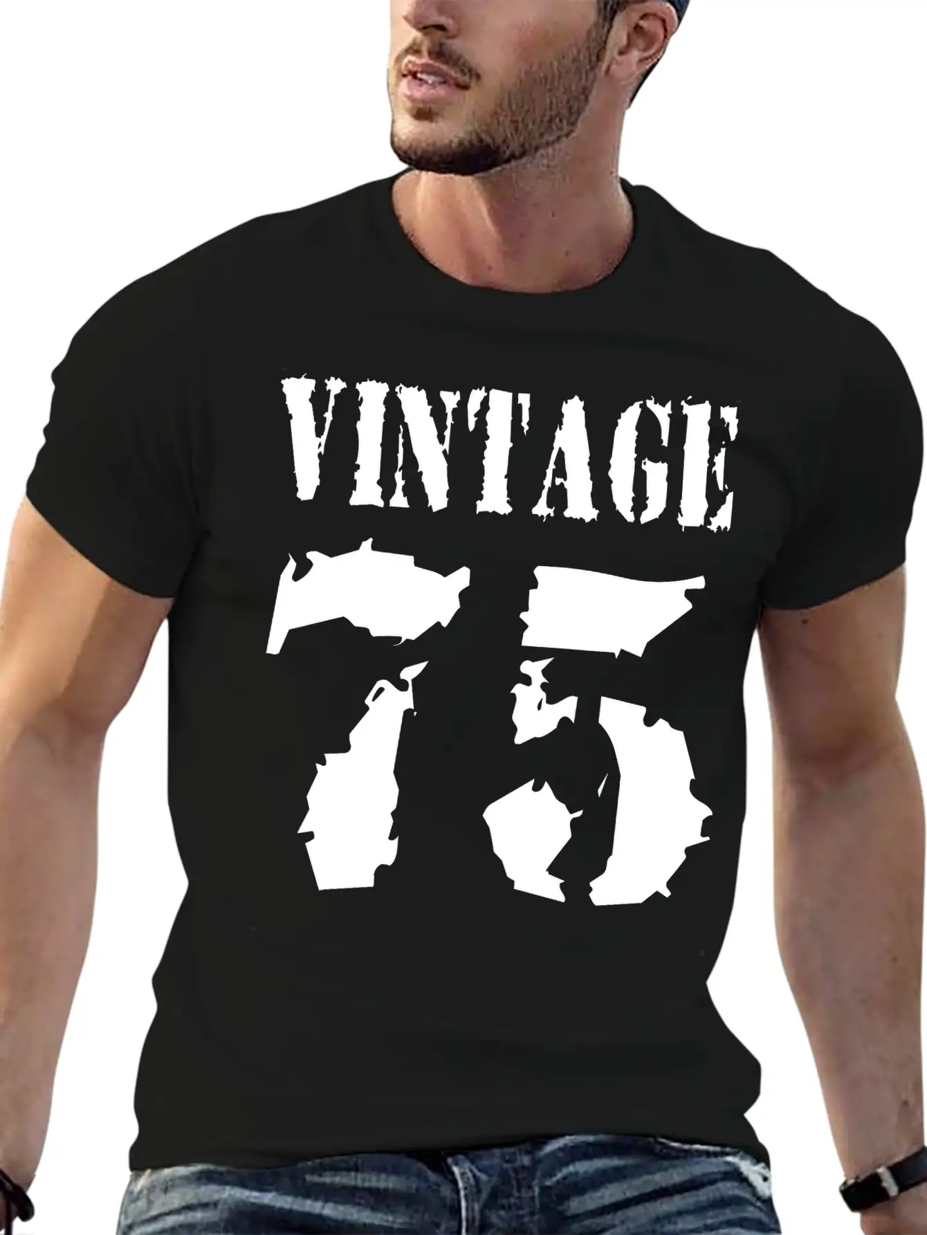Vintage 1975 - Vintage 75 - Party Vector Essential Unisex Summer Tee – Soft Cotton Casual Fit