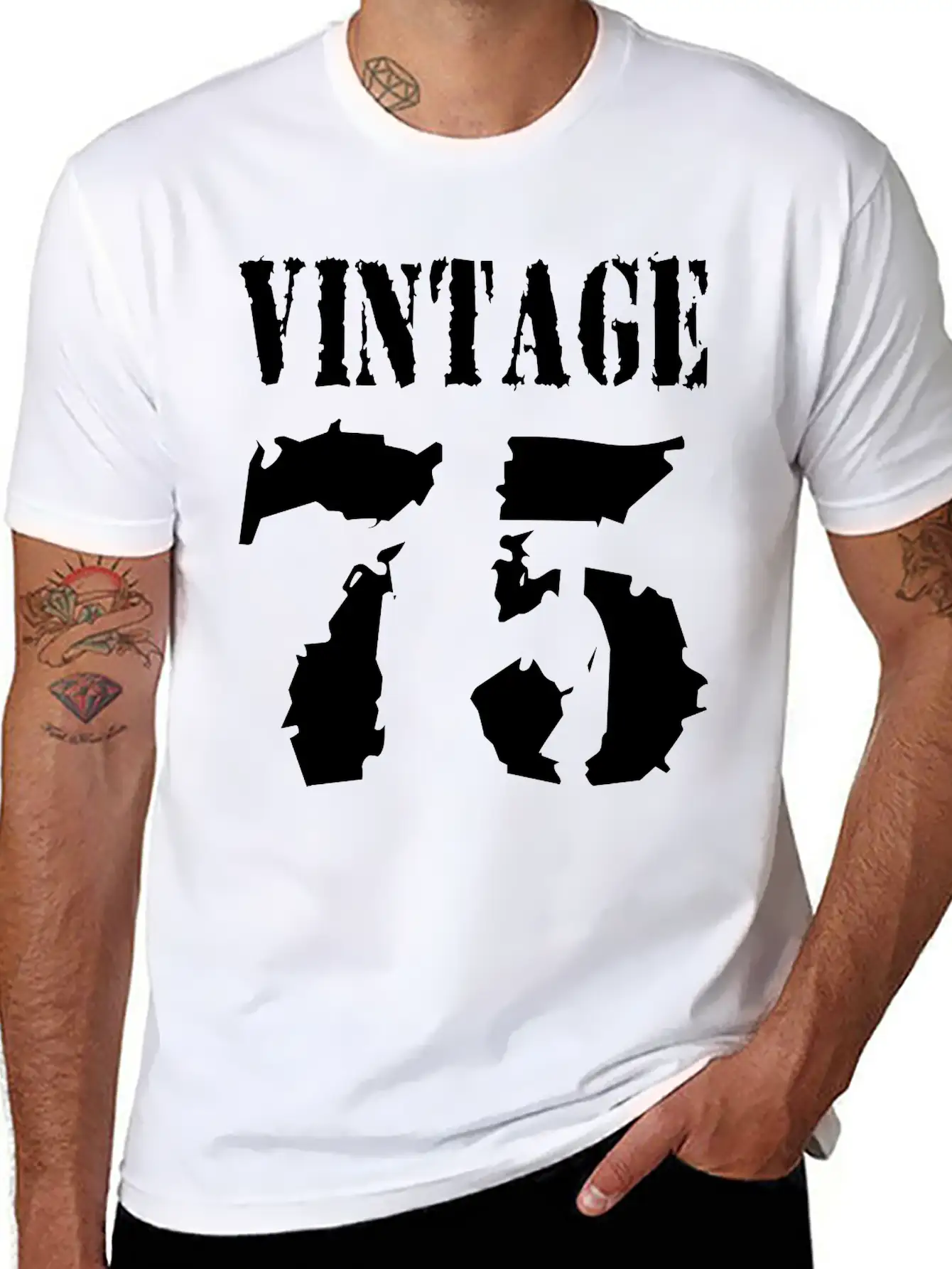 Vintage 1975 - Vintage 75 - Party Vector Essential Unisex Summer Tee – Soft Cotton Casual Fit