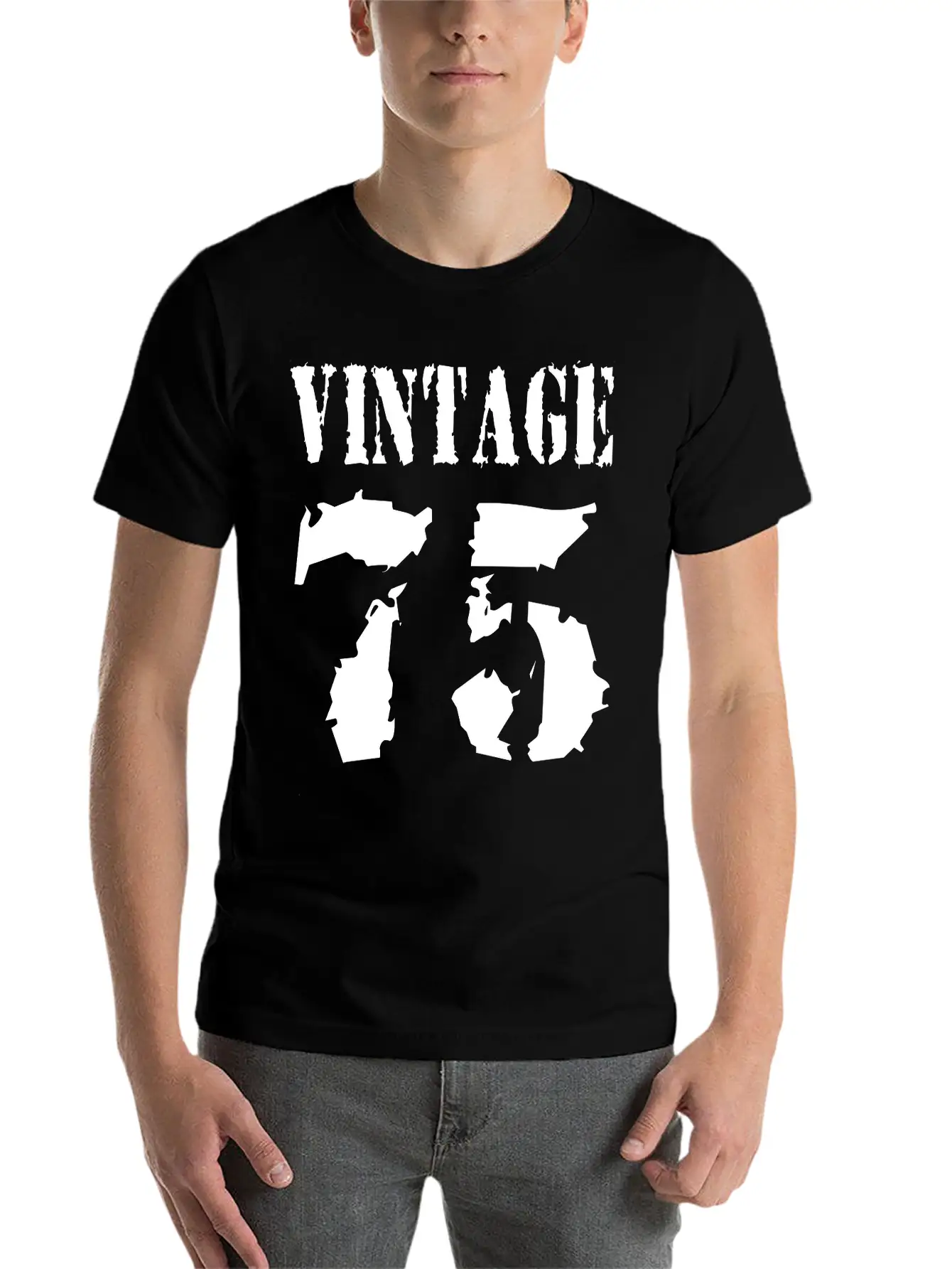 Vintage 1975 - Vintage 75 - Party Vector Essential Unisex Summer Tee – Soft Cotton Casual Fit