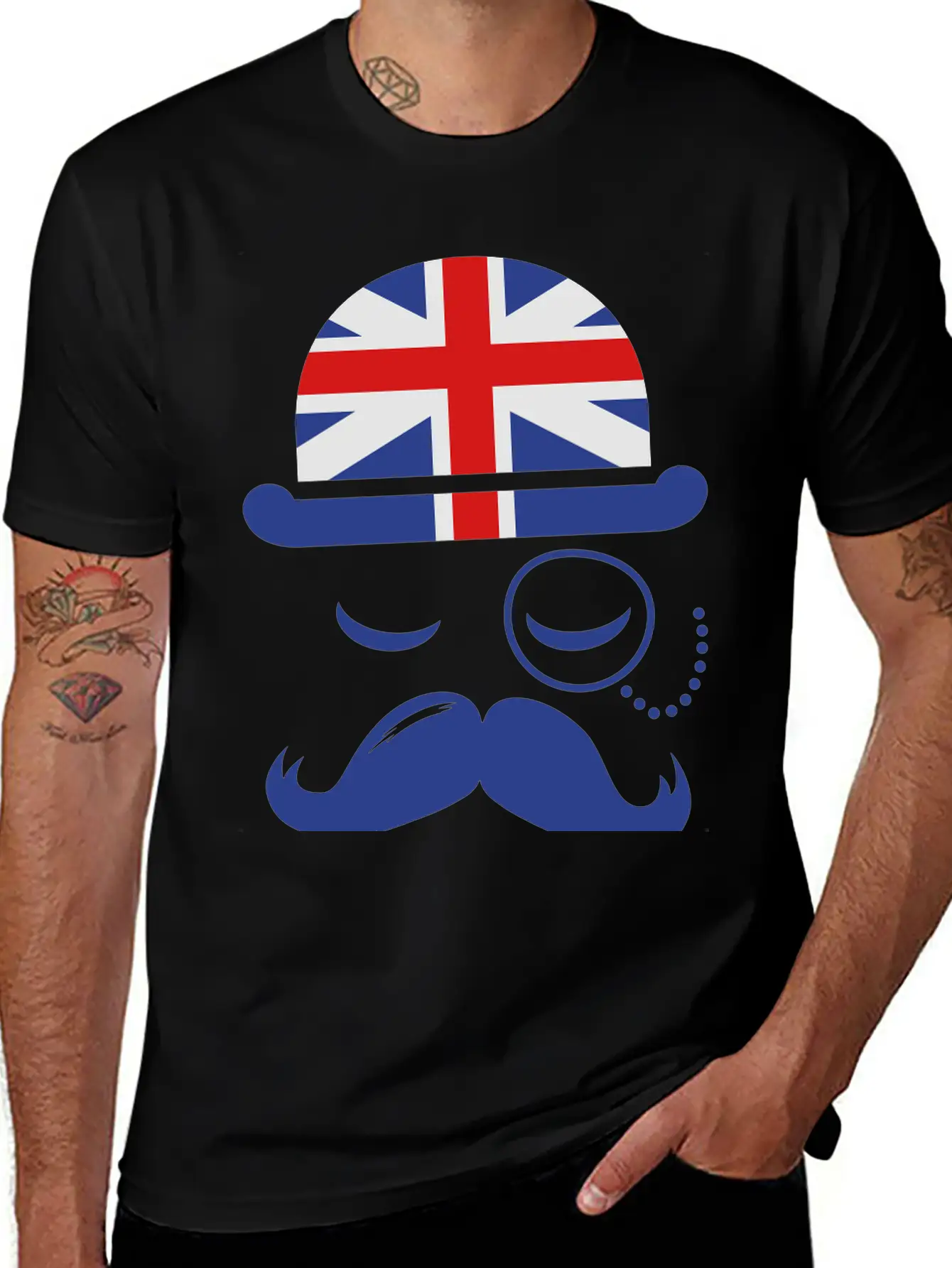 Vintage English Gentleman Sir Boss With Moustache Classic Cotton Tee – Unisex Comfort For Any Season