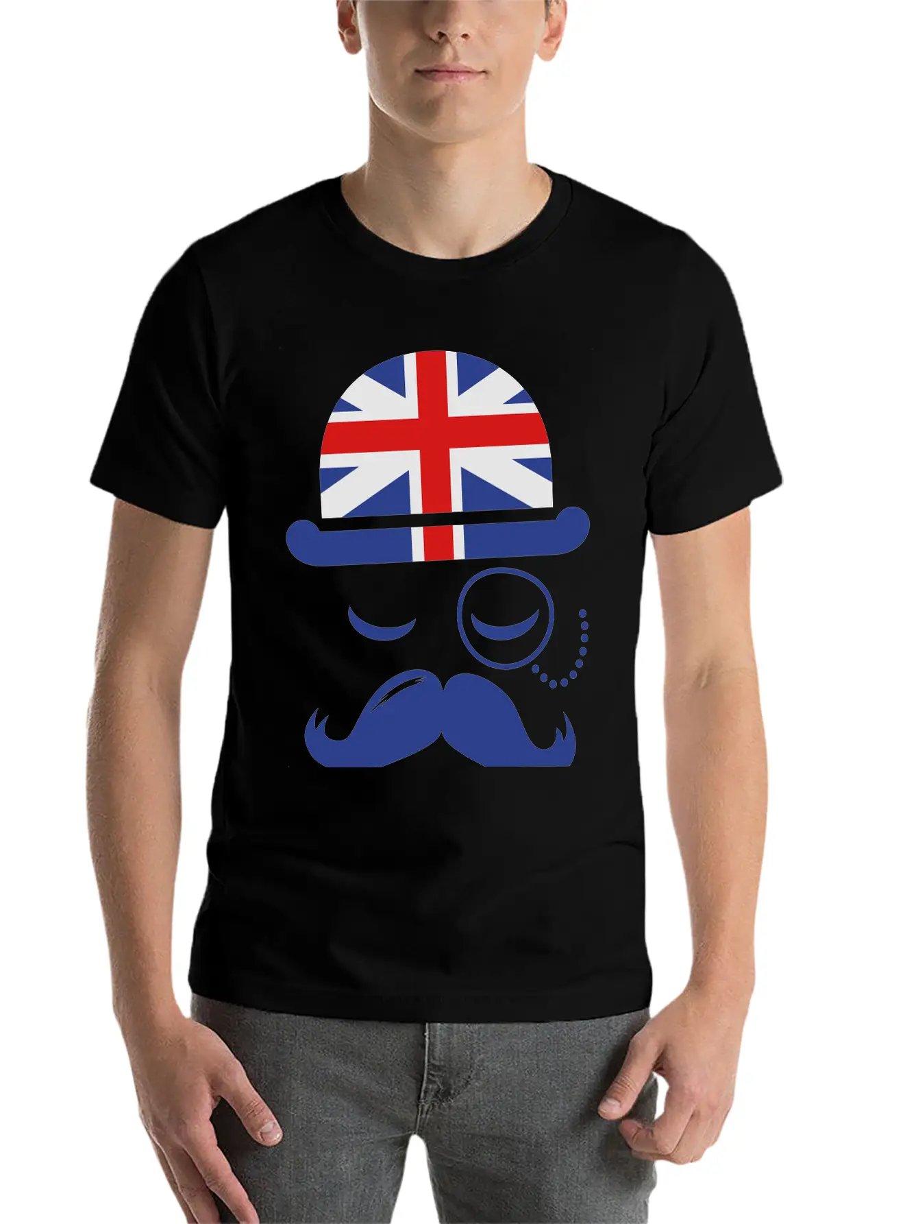 Vintage English Gentleman Sir Boss With Moustache Classic Cotton Tee – Unisex Comfort For Any Season