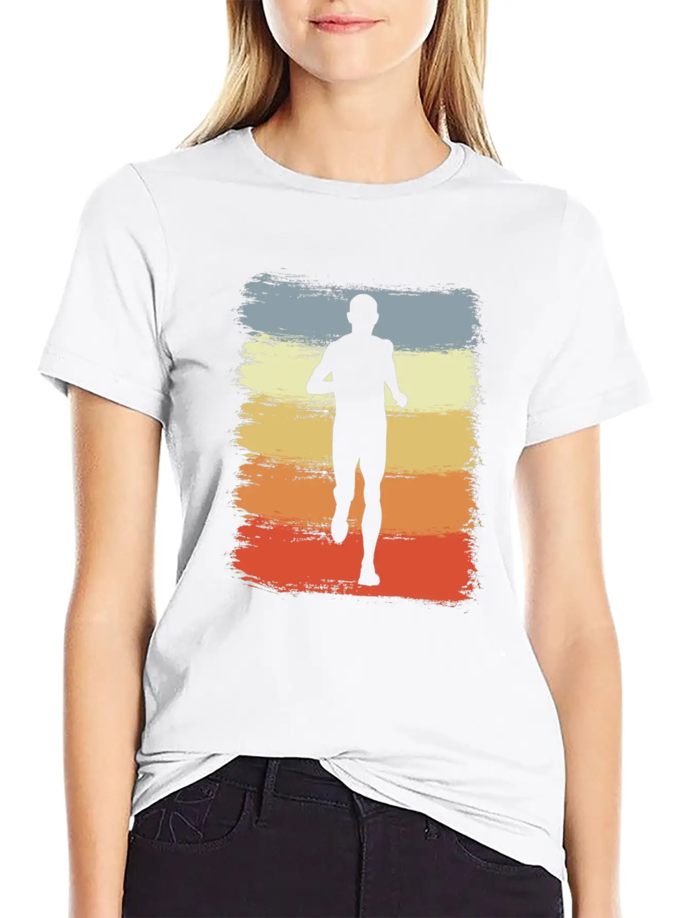 Vintage Running Athlete Sketch Classic Cotton Tee – Unisex Comfort For Any Season
