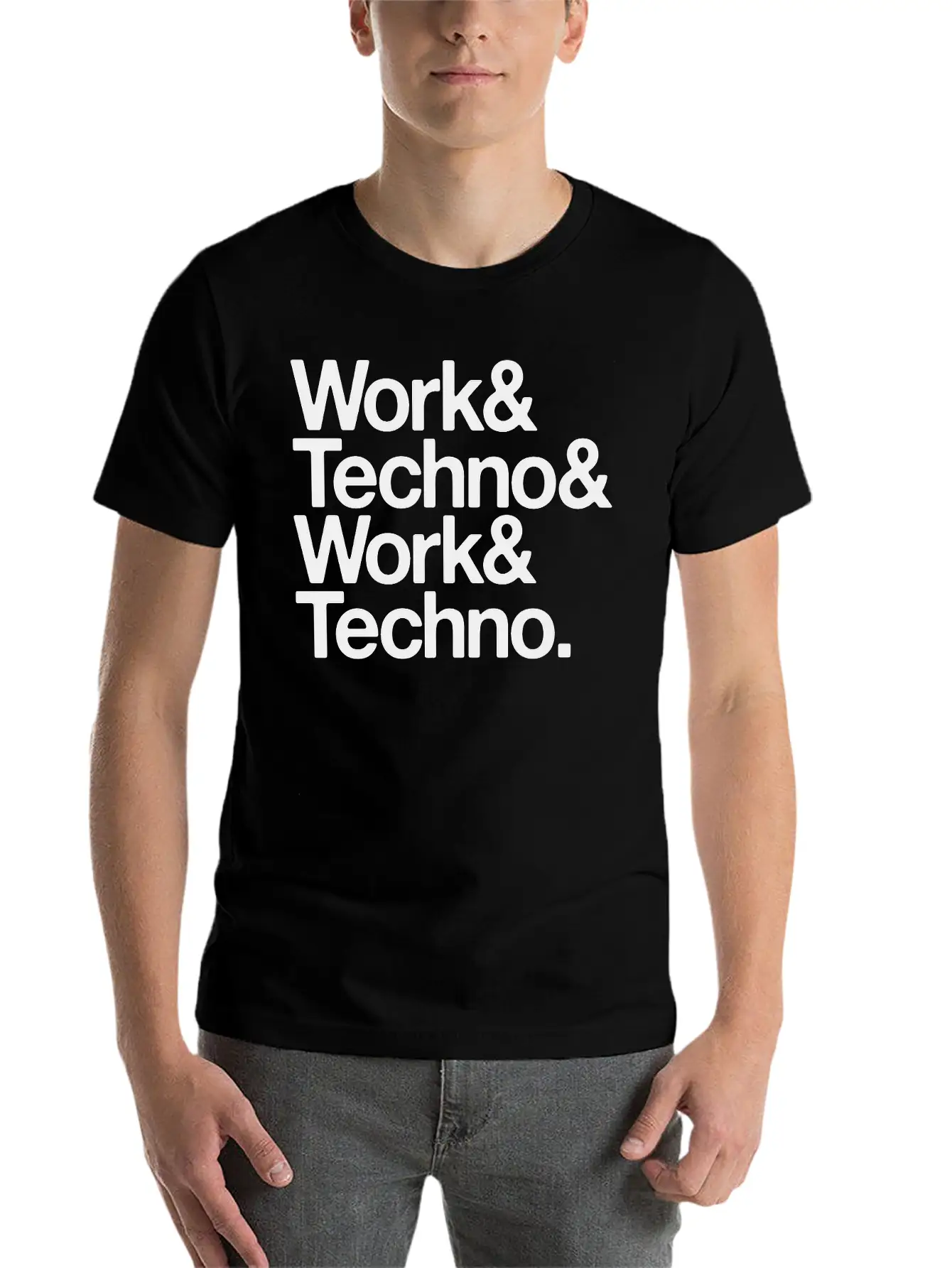 Work And Techno Simple Everyday Graphic Tee – Lightweight Summer Wear