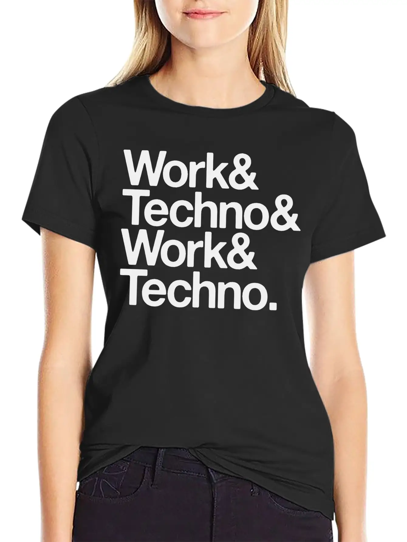 Work And Techno Simple Everyday Graphic Tee – Lightweight Summer Wear