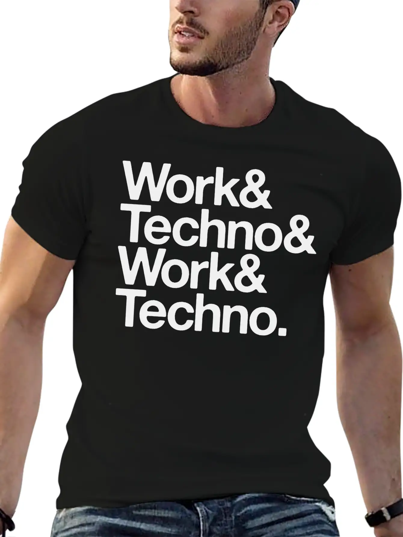 Work And Techno Simple Everyday Graphic Tee – Lightweight Summer Wear