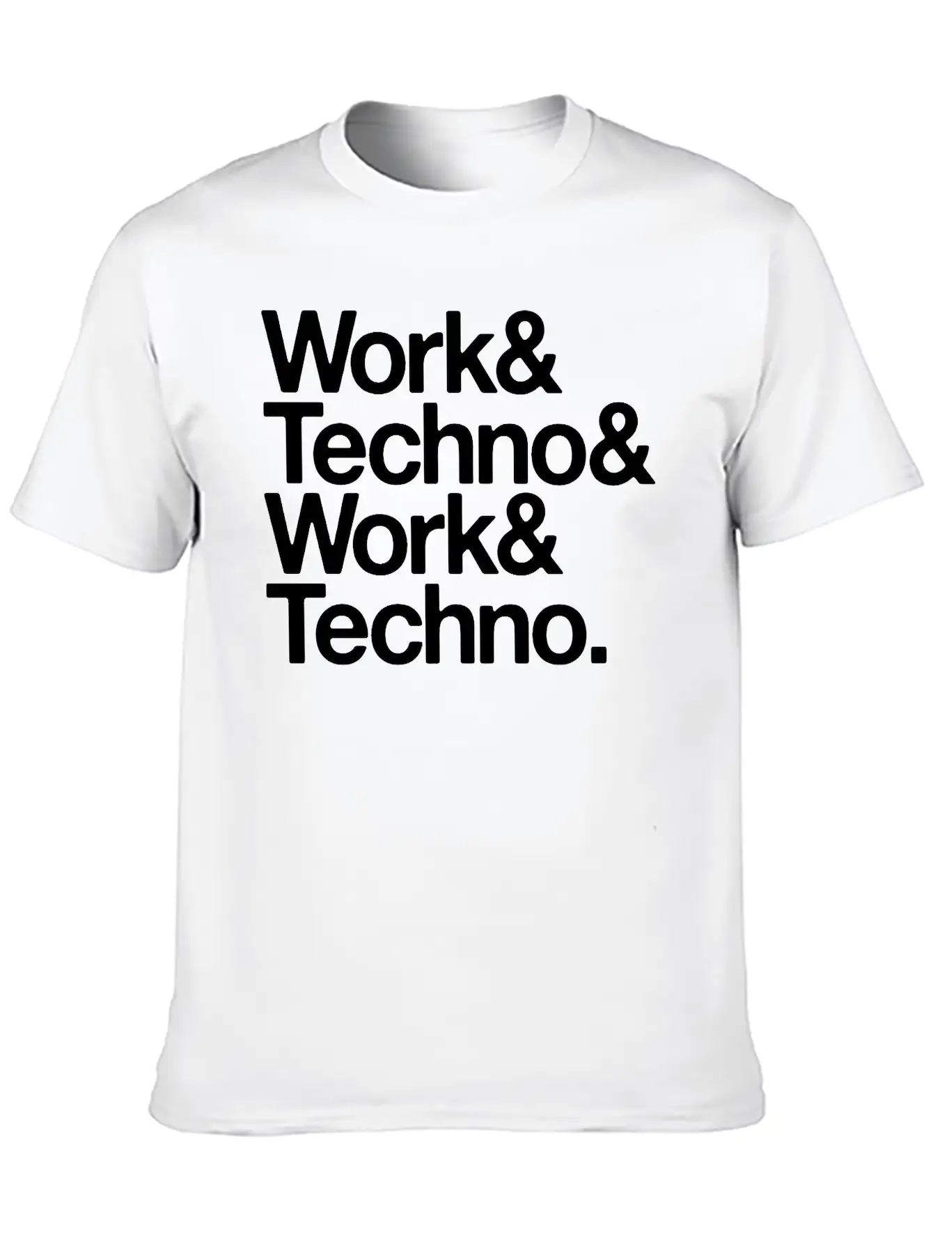 Work And Techno Simple Everyday Graphic Tee – Lightweight Summer Wear