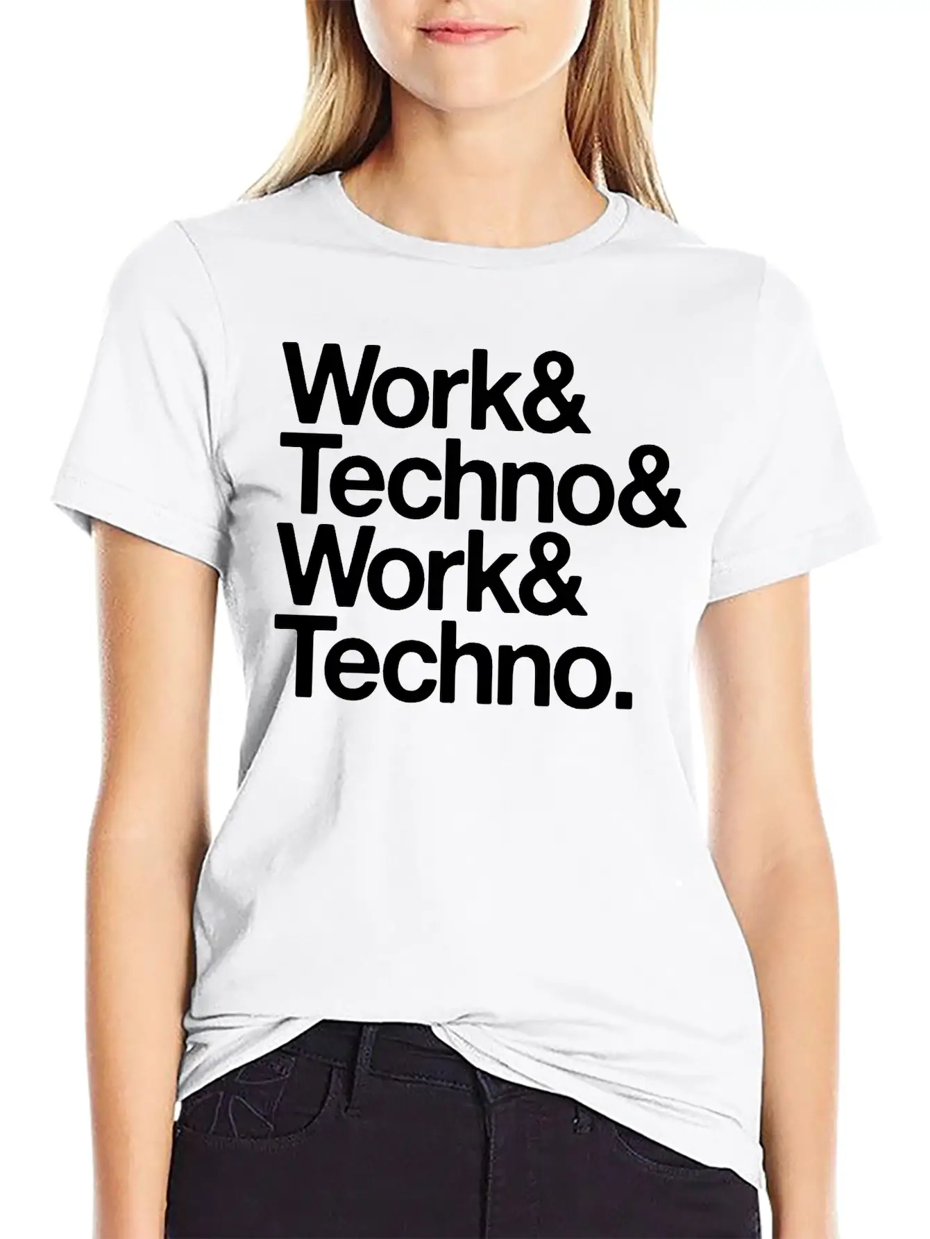 Work And Techno Simple Everyday Graphic Tee – Lightweight Summer Wear