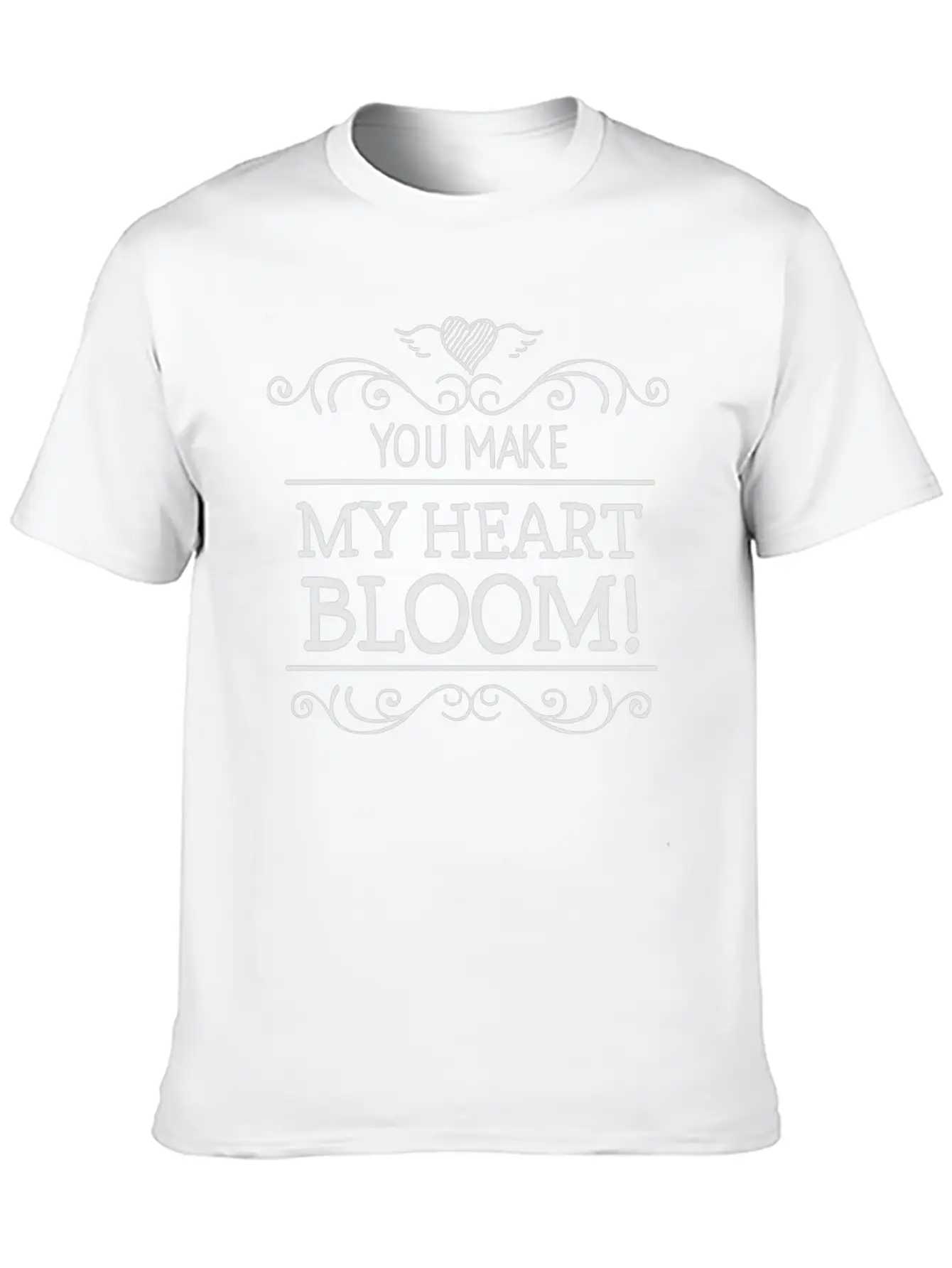 You Make My Heart Bloom Casual Graphic T-Shirt – Simple And Comfortable Daily Wear