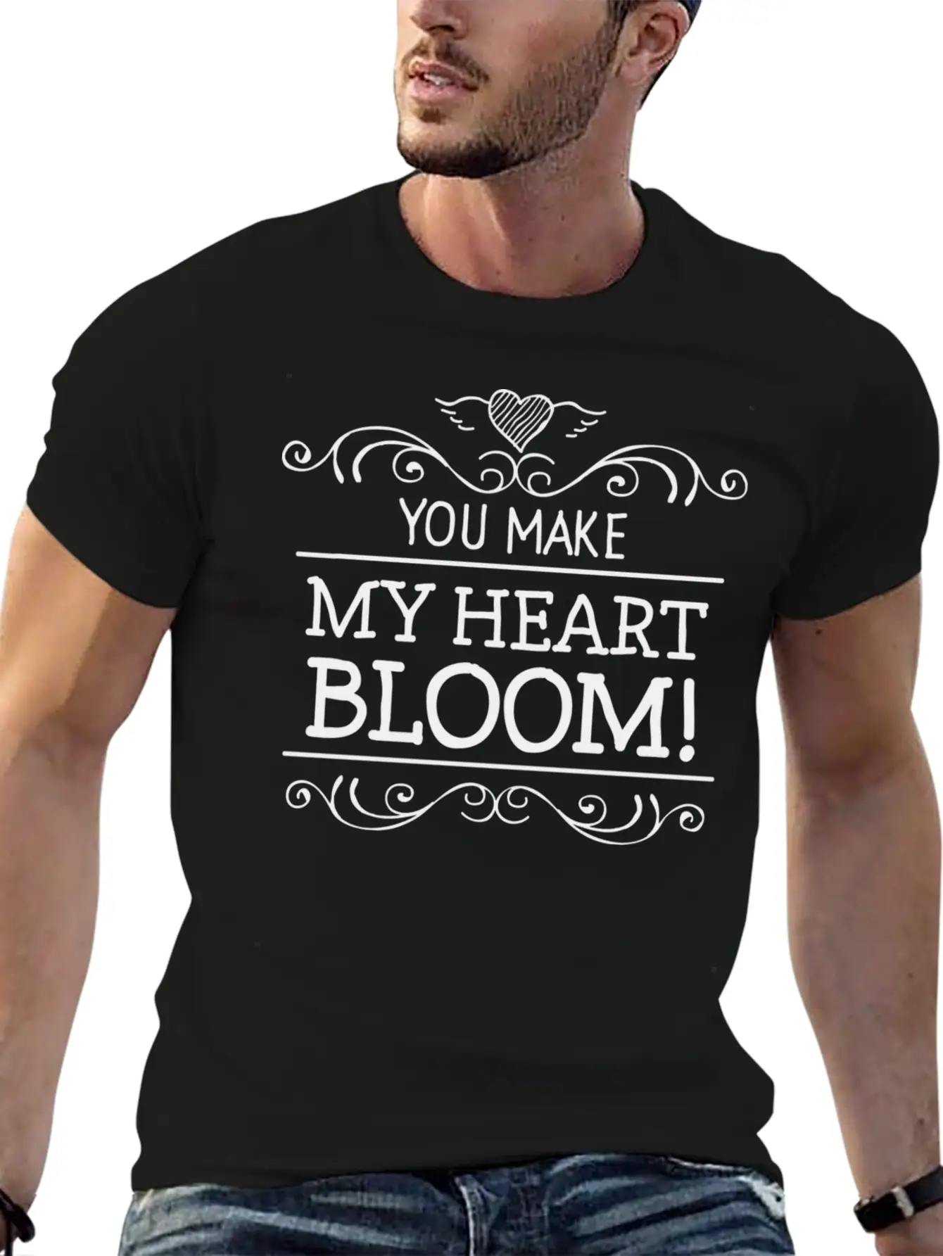 You Make My Heart Bloom Casual Graphic T-Shirt – Simple And Comfortable Daily Wear