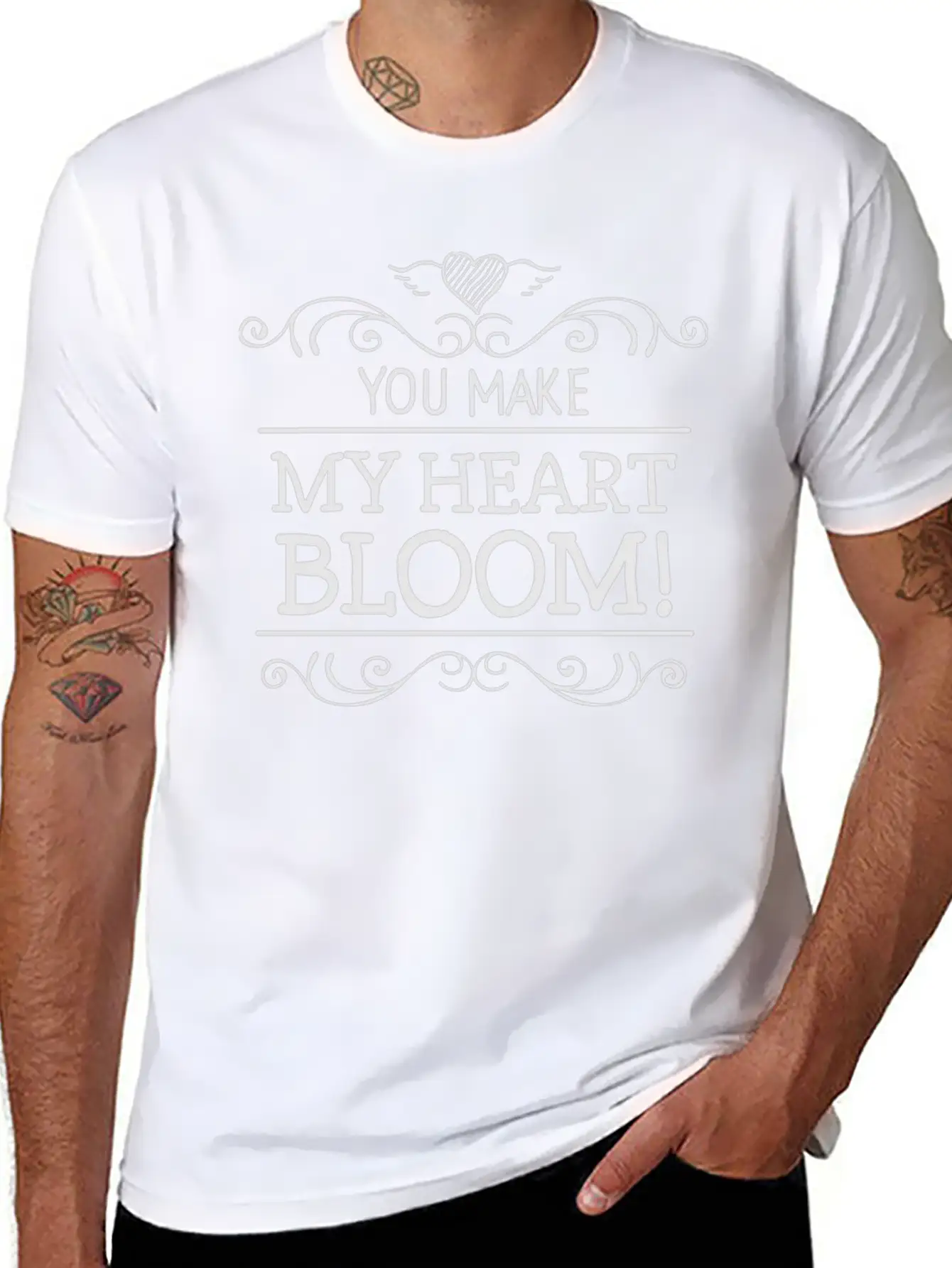 You Make My Heart Bloom Casual Graphic T-Shirt – Simple And Comfortable Daily Wear