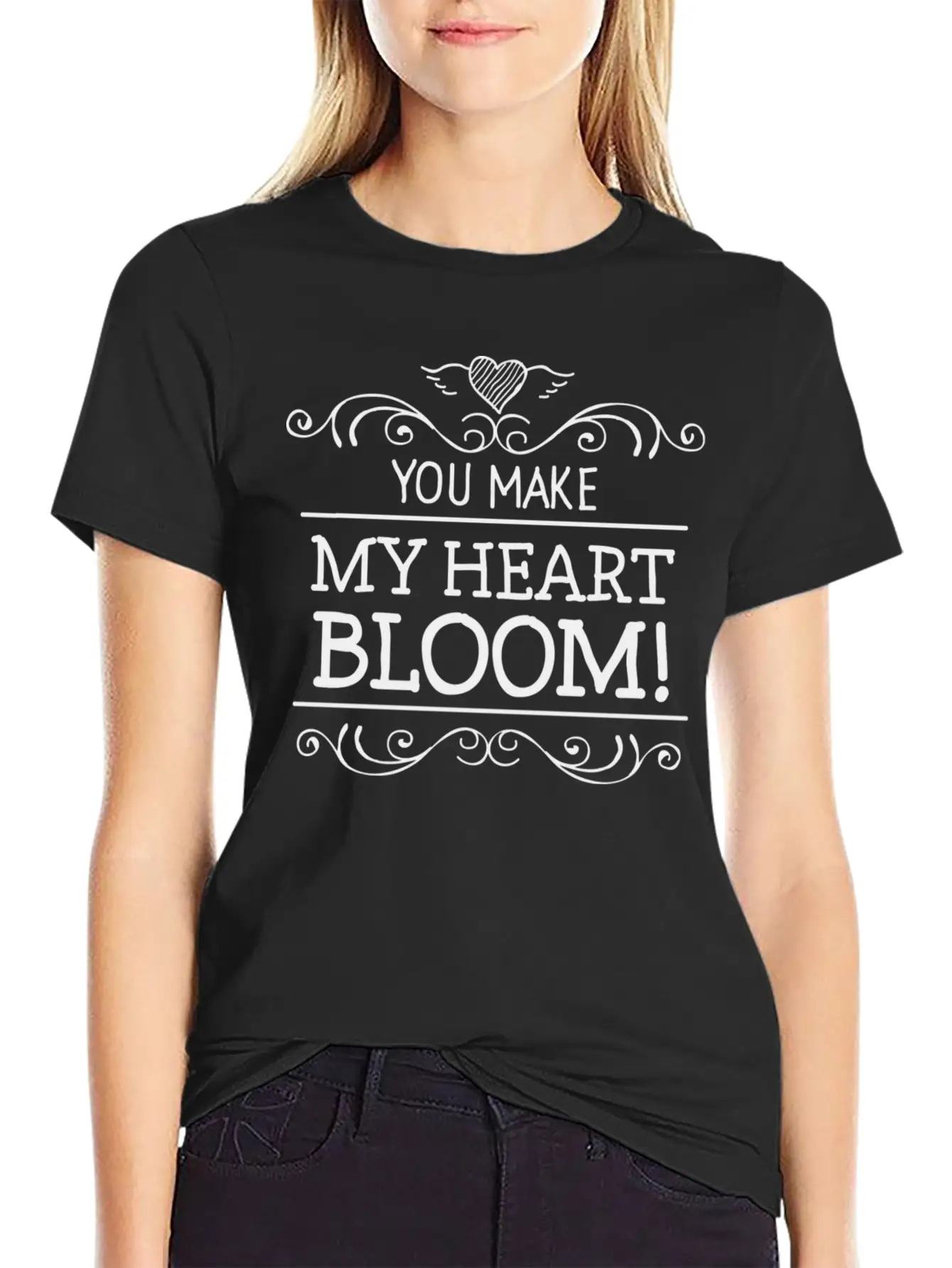 You Make My Heart Bloom Casual Graphic T-Shirt – Simple And Comfortable Daily Wear